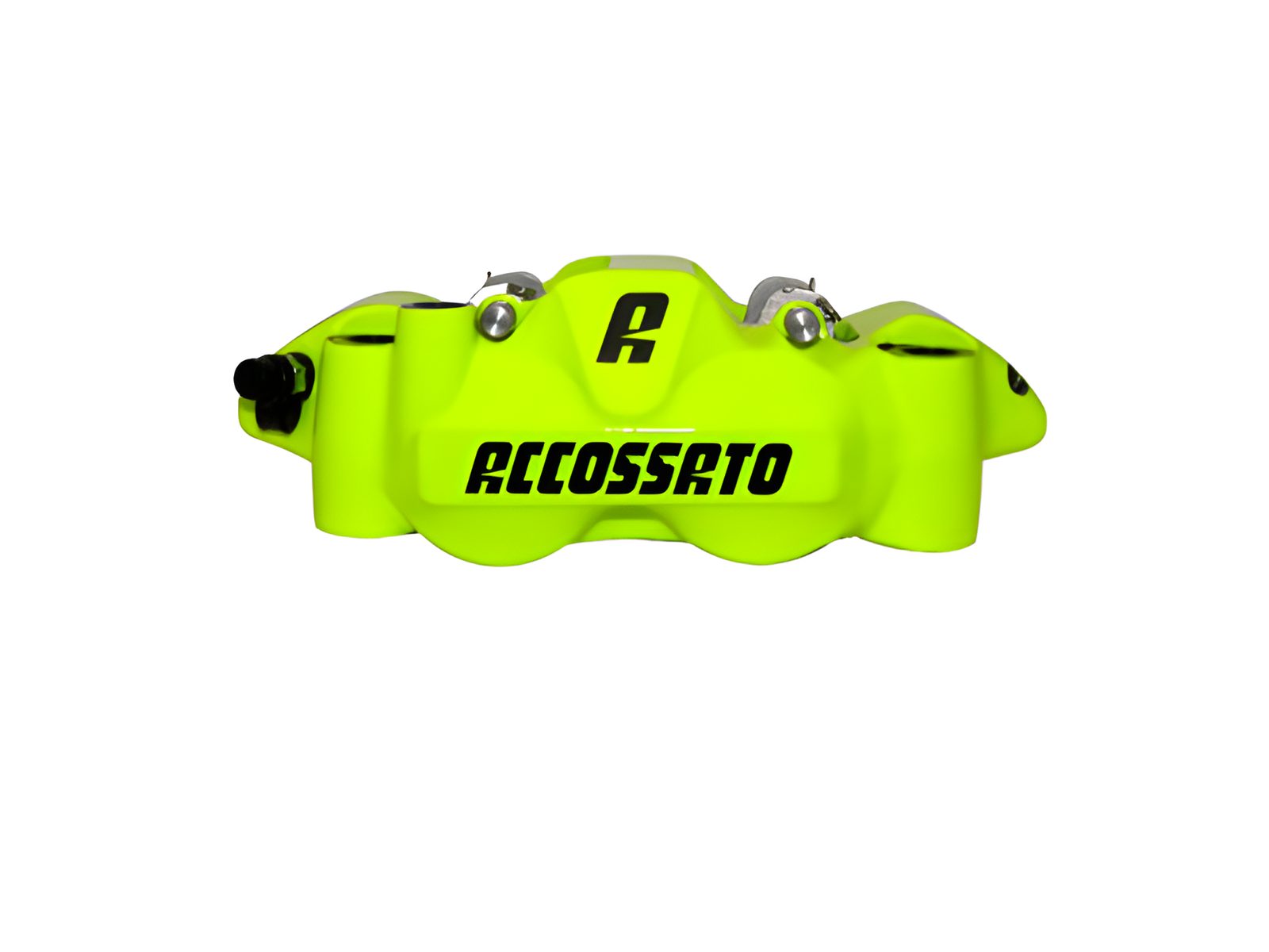 ACCOSSATO PINZA RADIALE SX INT.108 PISTONI ALL. VERN.GIALLO FLUO PASTIGLIE ZXC