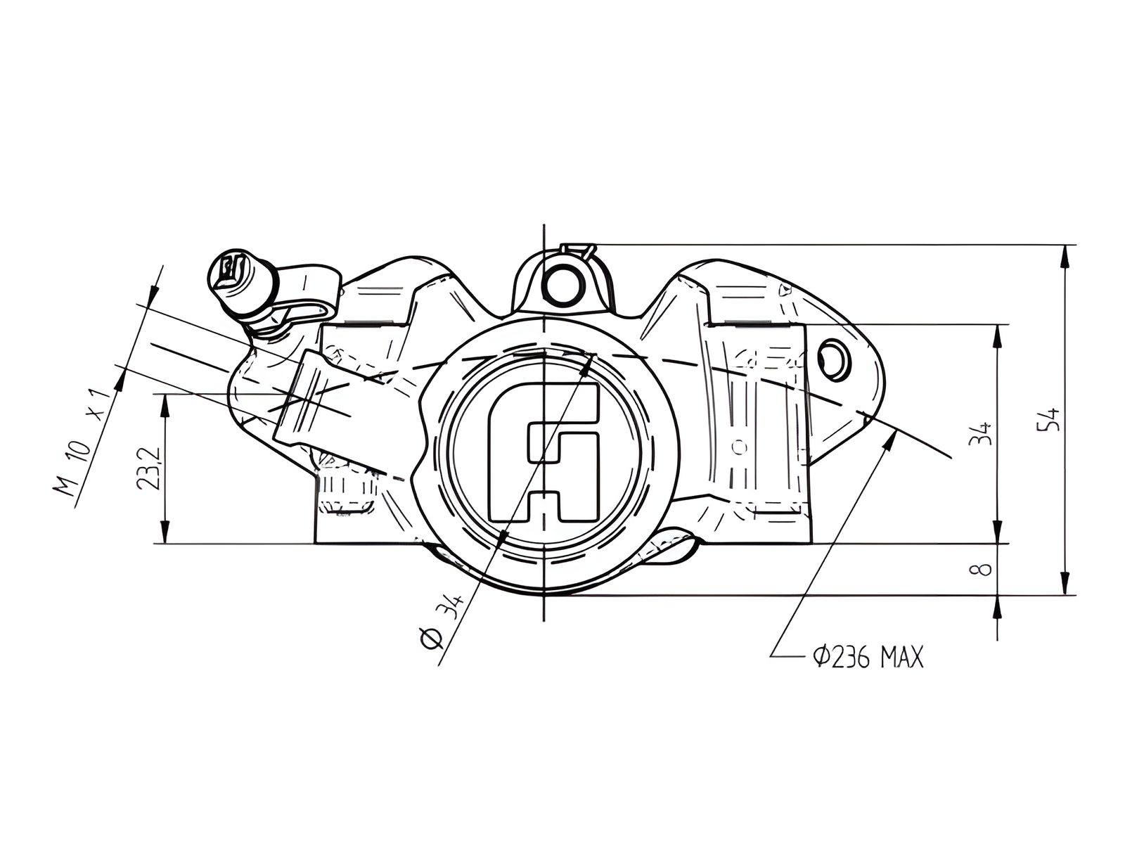 ACCOSSATO PINZA RADIALE SX MOTO 3 CNC INT.60MM