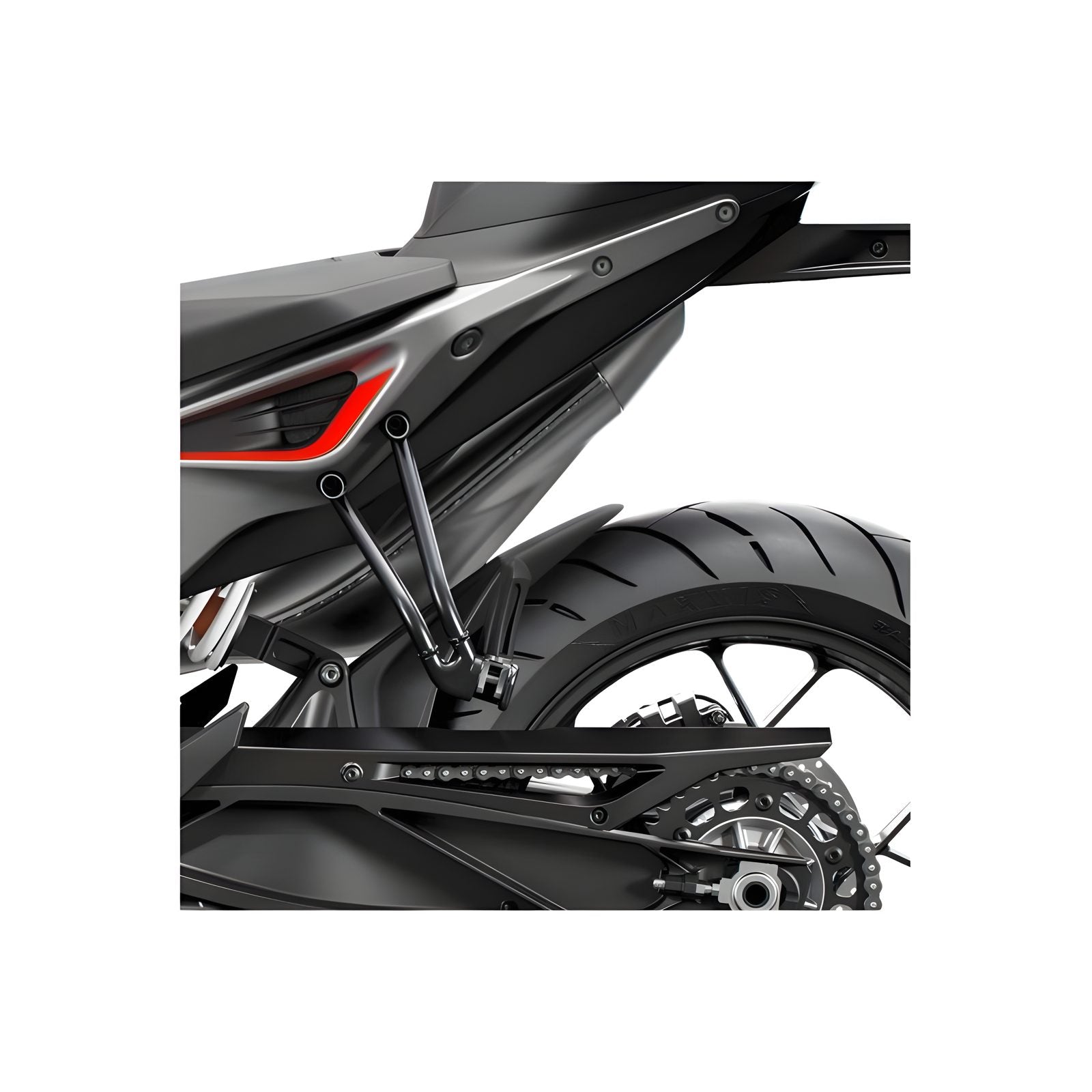 ESTENSIONE PARAFANGO POSTERIORE PUIG COMPATIBILE PER KTM DUKE 790 2018 2019 2020 2021 2022 2023 NERO OPACO 0024J