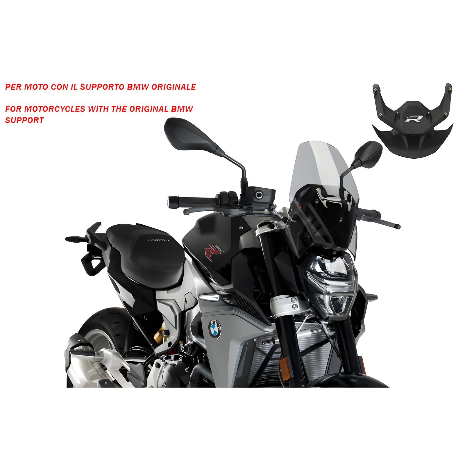 CUPOLINO NAKED NEW GENERATION SPORT PUIG COMPATIBILE PER BMW F 900 R 2020 > 2024 FUME CHIARO 20359H
