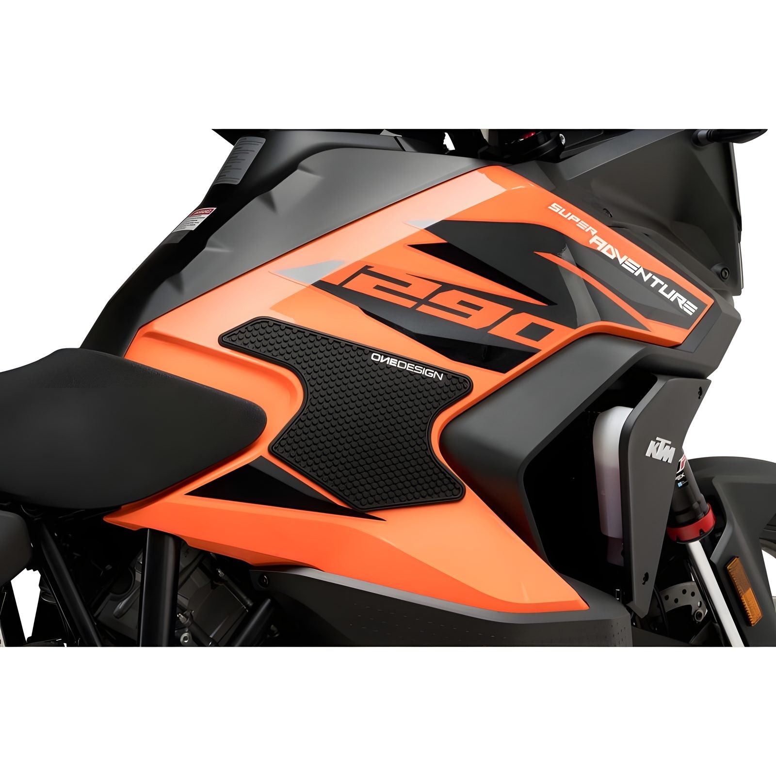 COPPIA ADESIVI SERBATOIO SPECIFICO LATERALE PUIG COMPATIBILE PER KTM SUPER ADVENTURE 1290 R/S 2021 > 2024 NERO COPPIA 20798N