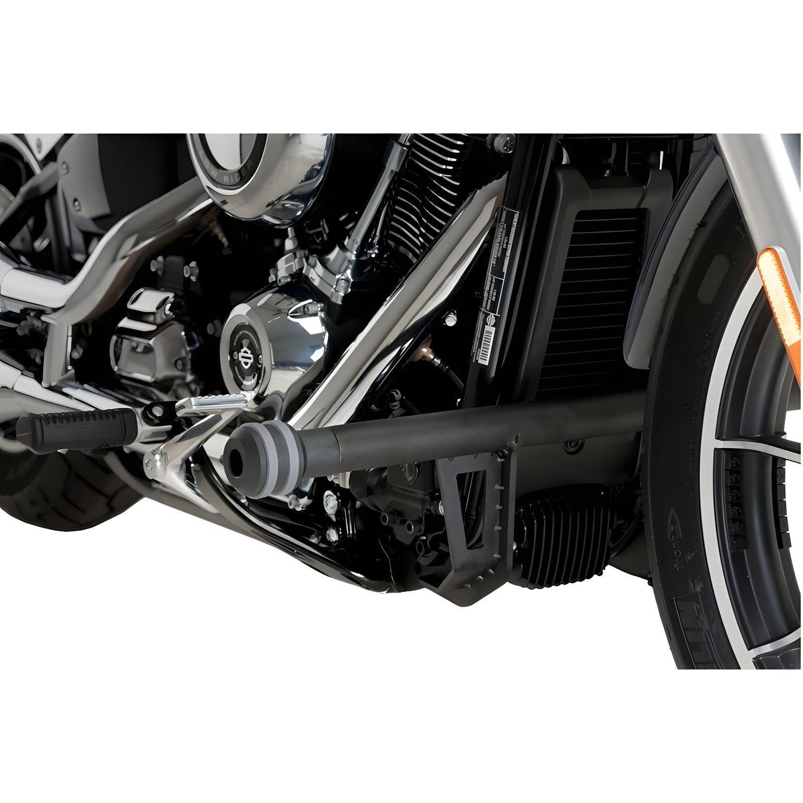 TAMPONI PARATELAIO MOD.OPIE PUIG COMPATIBILE PER HARLEY DAVIDSON SOFTAIL 1745 STREET BOB 2018 > 2024 NERO COPPIA 21043N