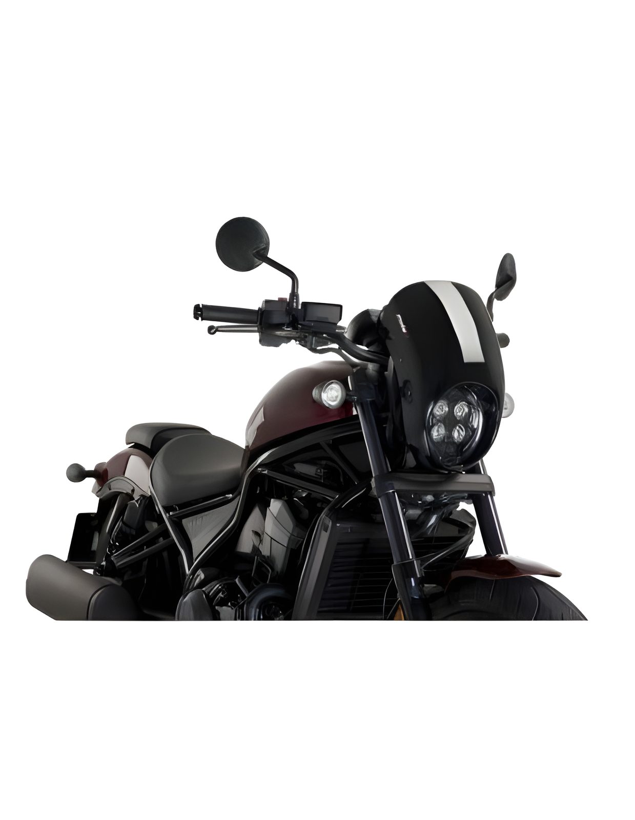 CUPOLINO SEMICARENATO ANARCHY PUIG COMPATIBILE PER HONDA REBEL CMX1100 DCT 2025 > 2026 NERO 21090N