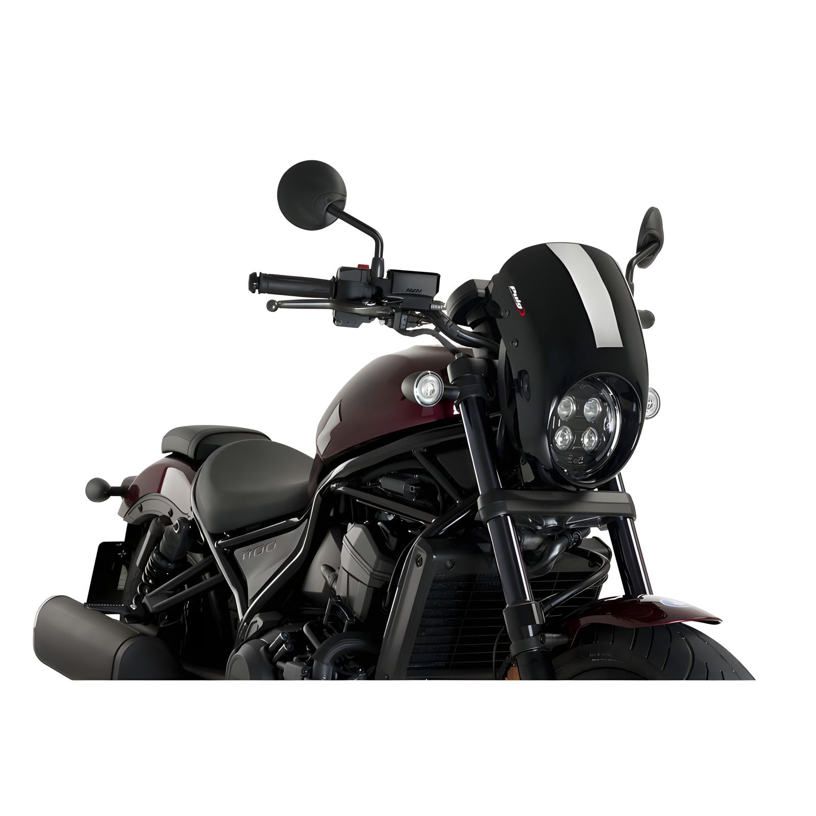 CUPOLINO SEMICARENATO ANARCHY PUIG COMPATIBILE PER HONDA CL 500 2023 > 2024 NERO 21090N