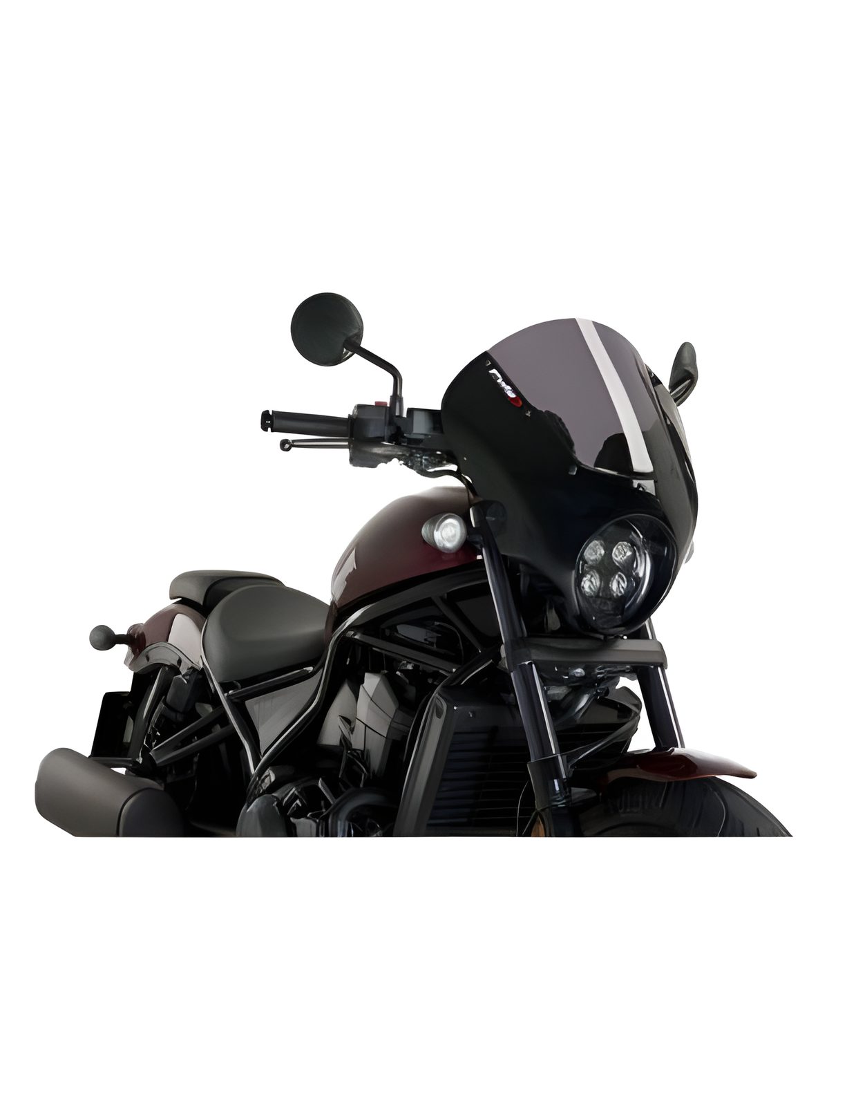 CUPOLINO SEMICARENATO DARK NIGHT PUIG COMPATIBILE PER HONDA REBEL CMX1100 2025 > 2026 FUME CHIARO 21104H