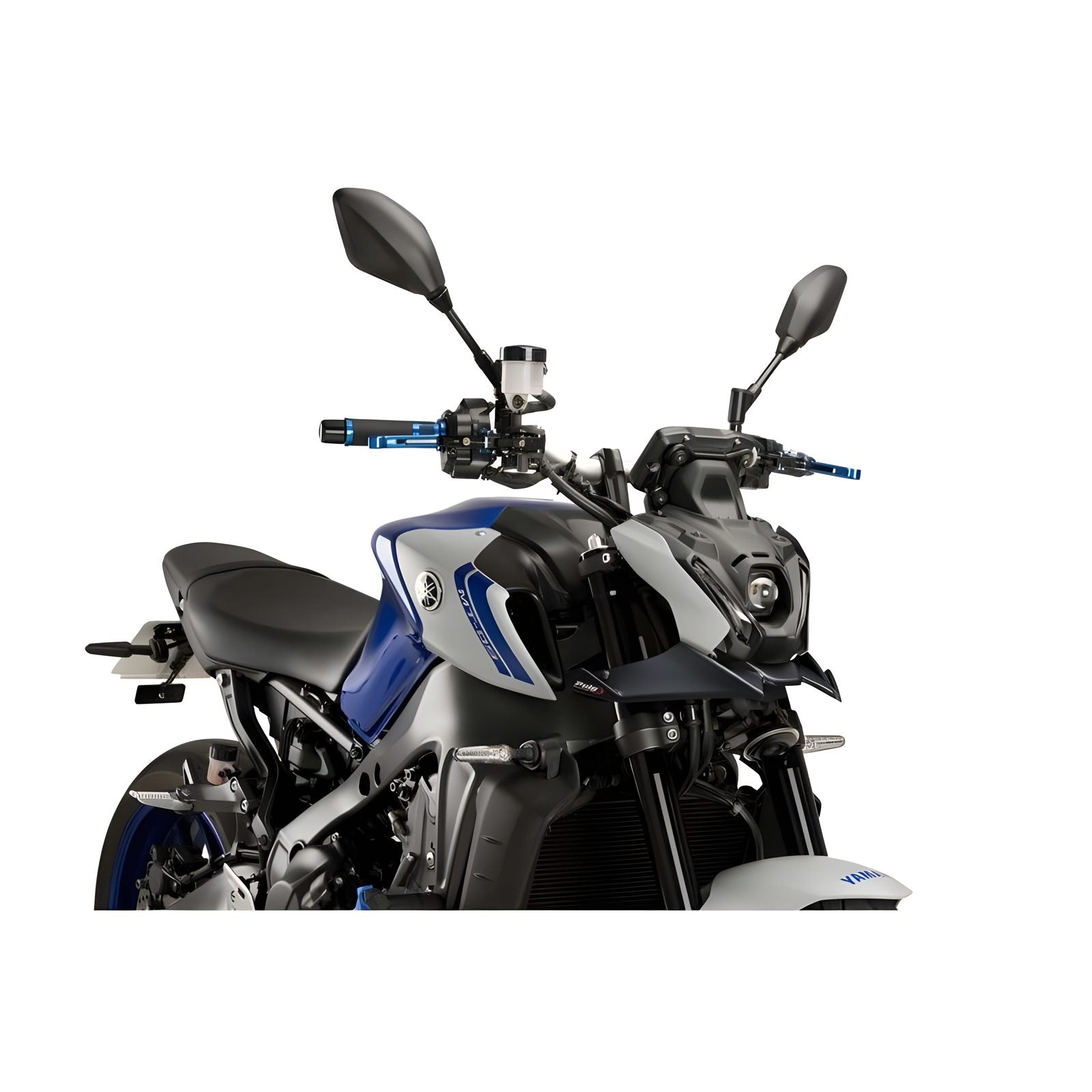 SPOILER ANTERIORE DOWNFORCE NAKED PUIG COMPATIBILE PER YAMAHA MT-09 850 2021 > 2023 CARBON LOOK 21133C