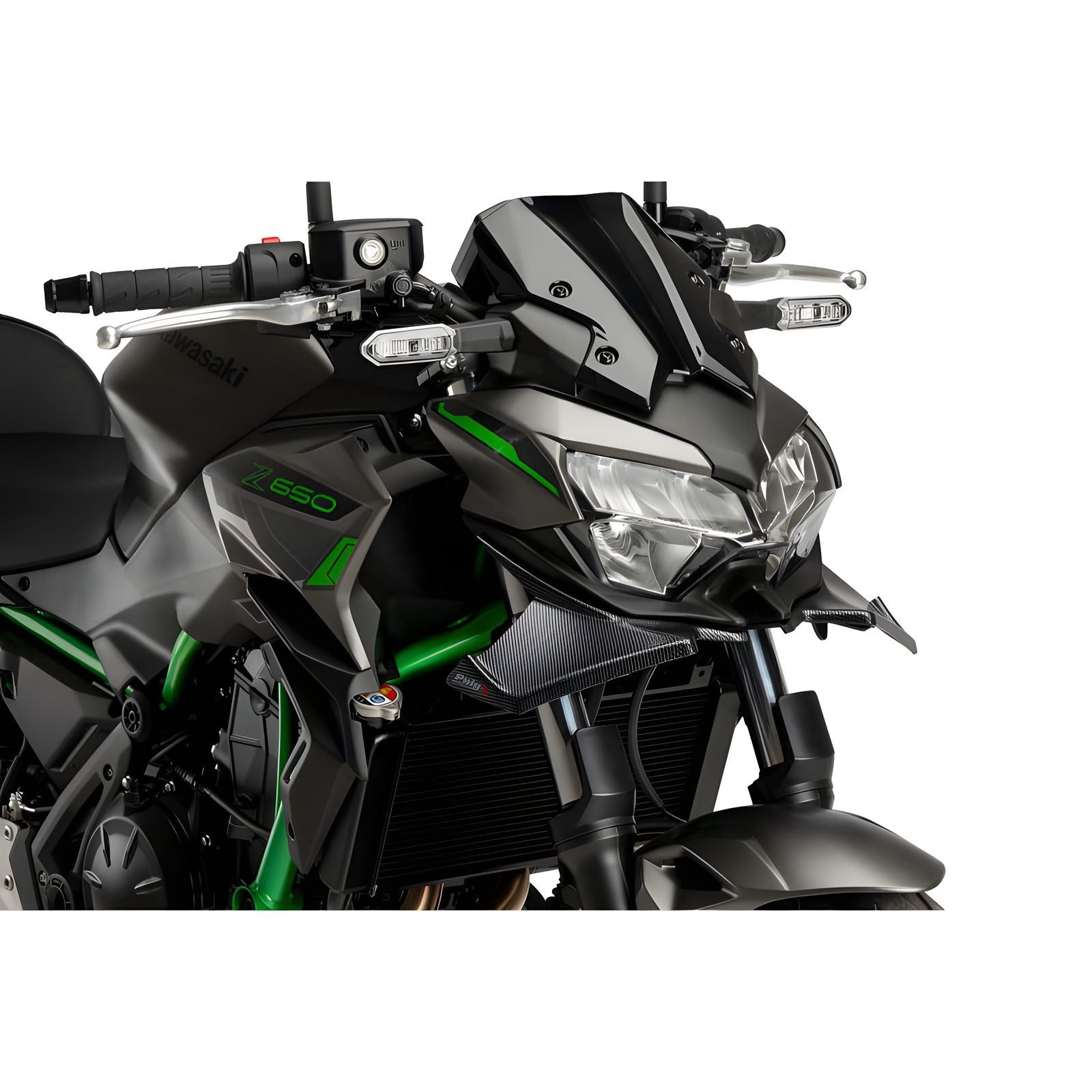 SPOILER ANTERIORE DOWNFORCE NAKED PUIG COMPATIBILE PER KAWASAKI Z 650 2025 CARBON LOOK 21134C
