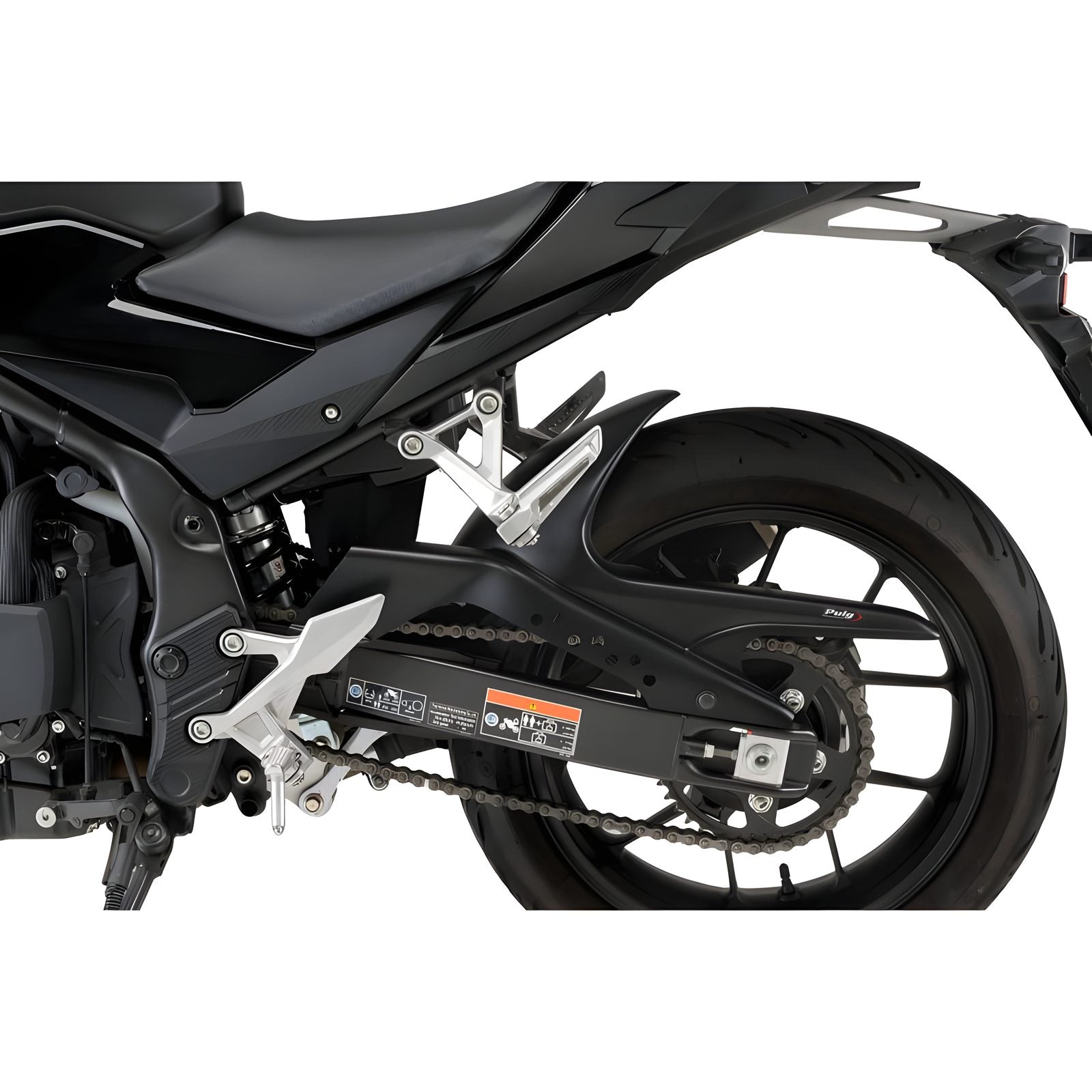 PARAFANGO POSTERIORE PUIG COMPATIBILE PER HONDA CB 500 HORNET 2024 NERO OPACO 21146J