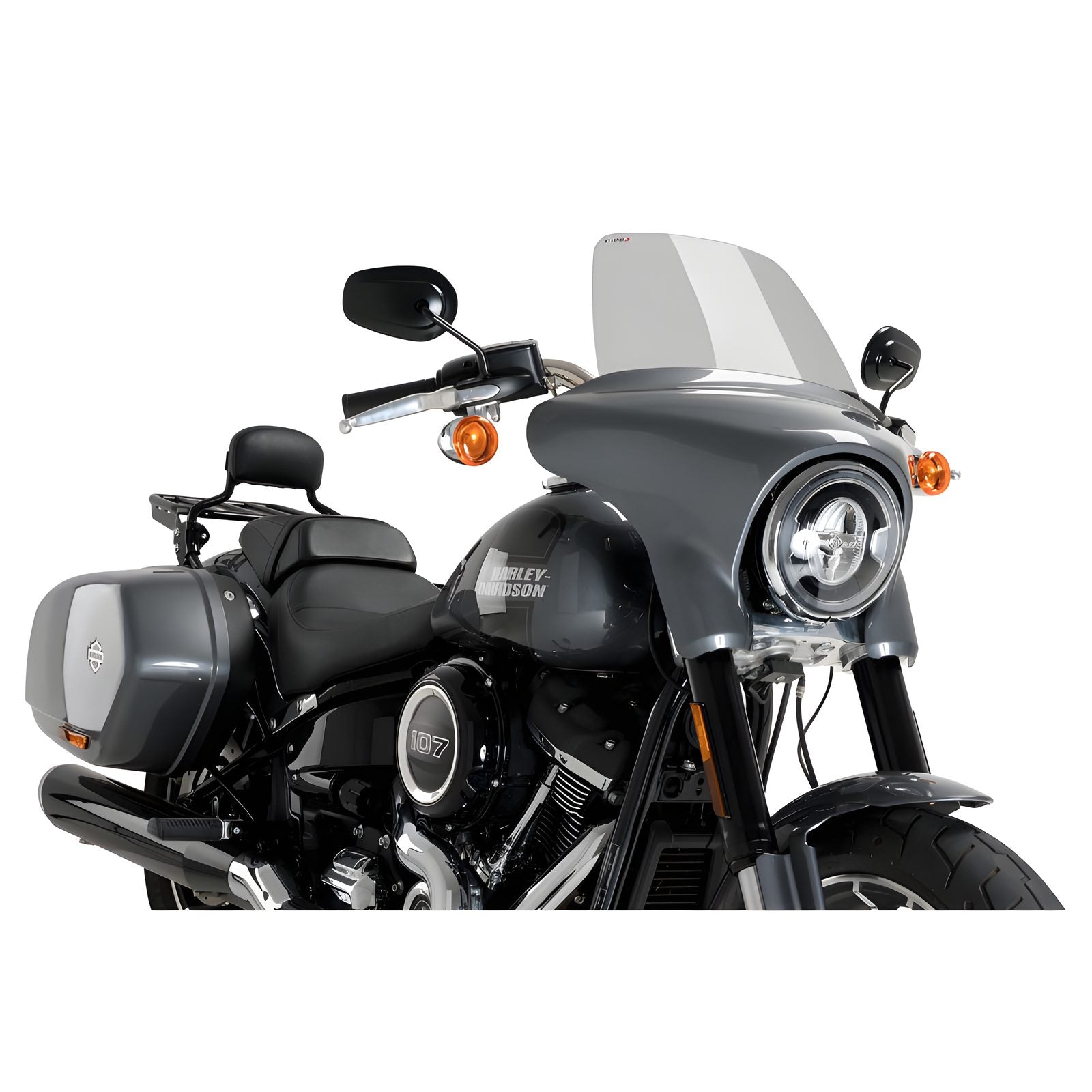 CUPOLINO HIGH-ROAD TOURING PUIG COMPATIBILE PER HARLEY DAVIDSON SOFTAIL 1745 SPORT GLIDE 2018 > 2024 FUME CHIARO 21236H
