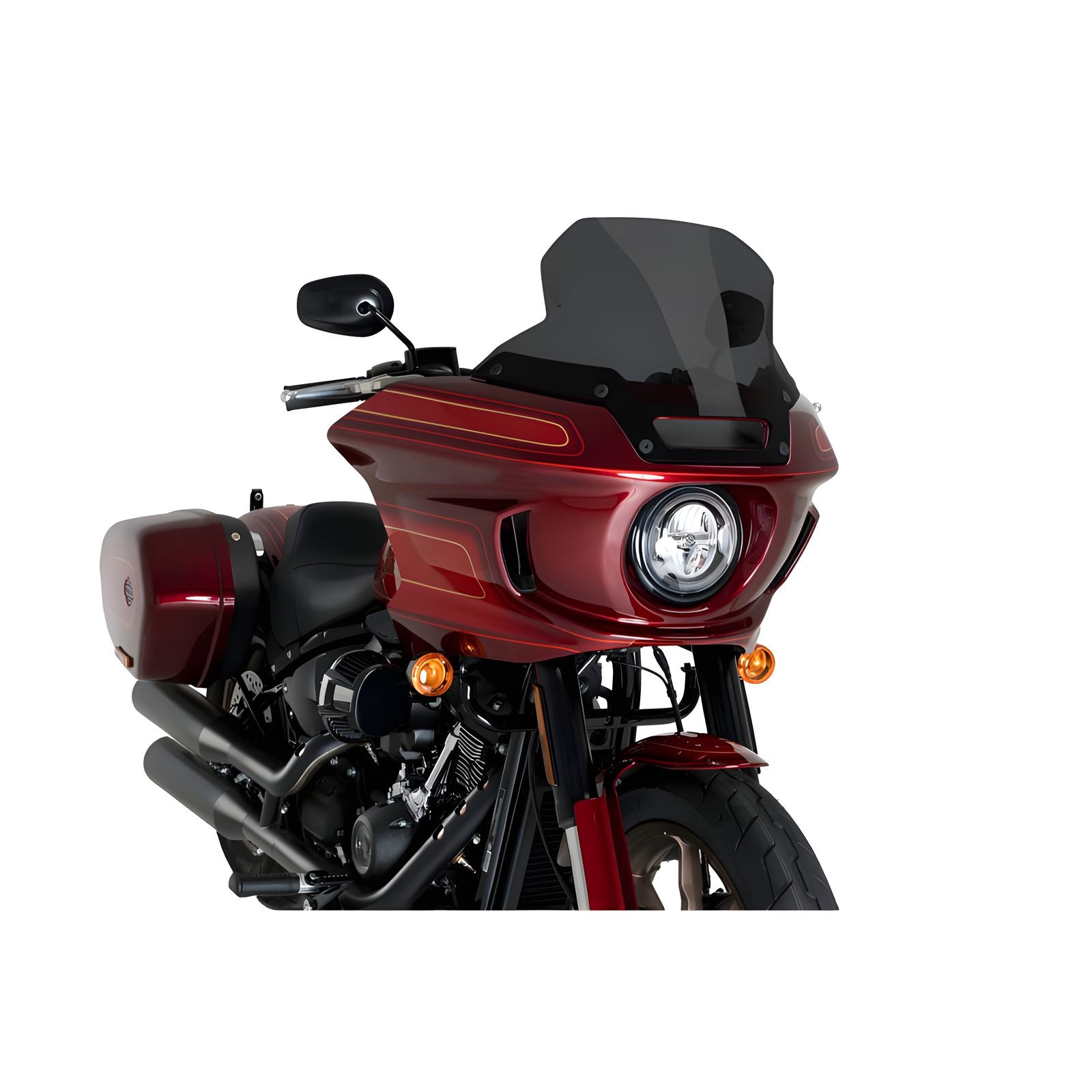 CUPOLINO HIGH-ROAD TOURING PUIG COMPATIBILE PER HARLEY DAVIDSON SOFTAIL 1745 ST LOW RIDER 2022 > 2024 FUME SCURO 21366F