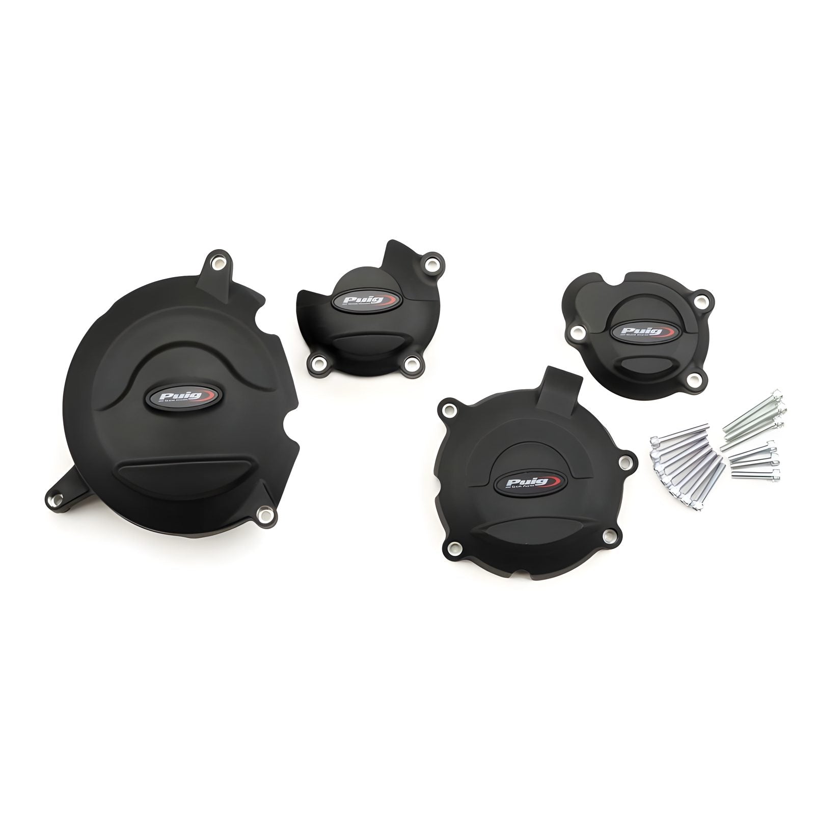 KIT PROTEZIONE CARTER MOTORE PUIG COMPATIBILE PER SUZUKI GSX-S 1000 2021 > 2024 NERO 21406N