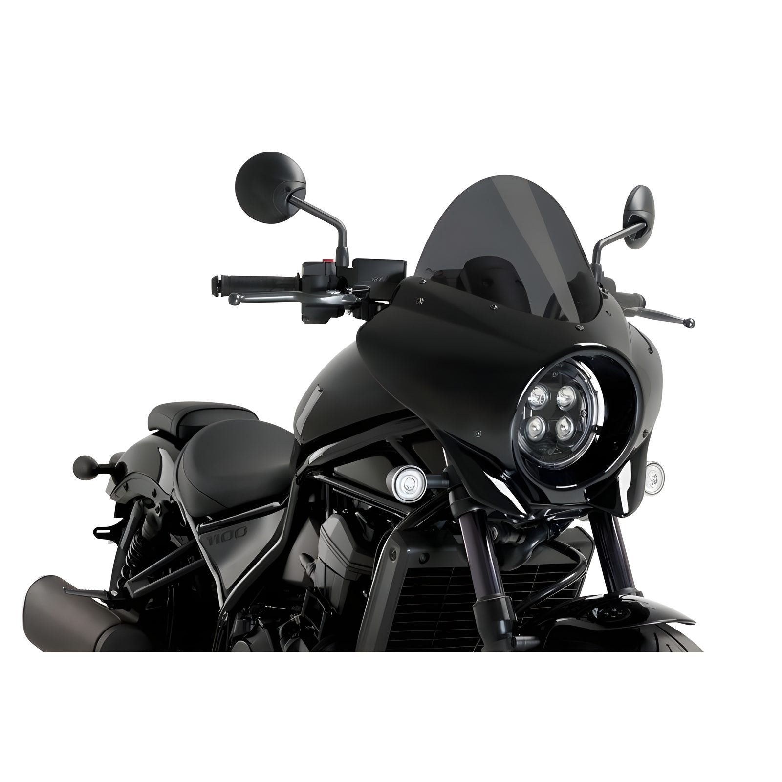 CUPOLINO SEMICARENATO TOURING MIRAGE PUIG COMPATIBILE PER HONDA REBEL CMX1100 2021 > 2024 FUME SCURO 21461F