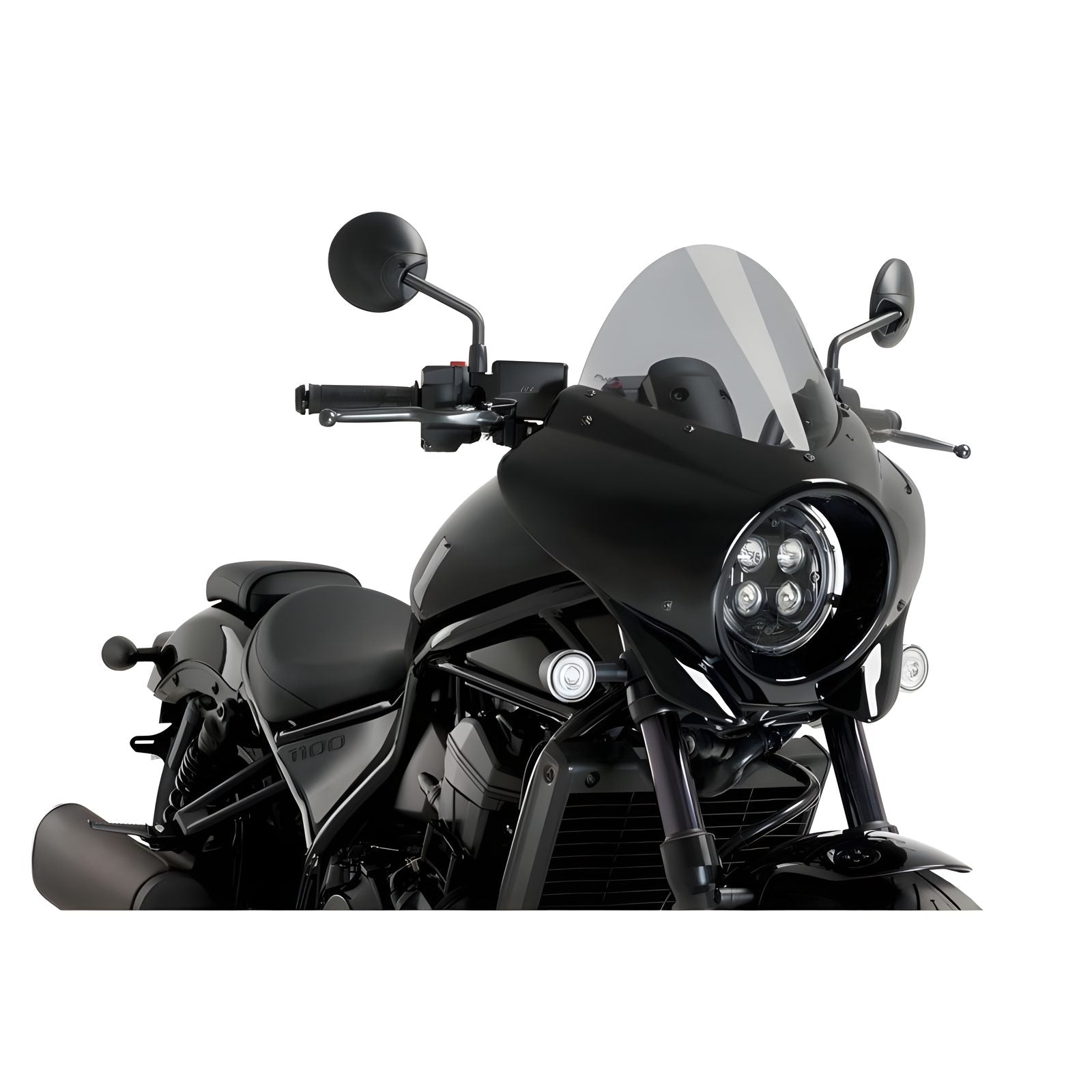 CUPOLINO SEMICARENATO TOURING MIRAGE PUIG COMPATIBILE PER HONDA REBEL CMX1100 2021 > 2024 FUME CHIARO 21461H