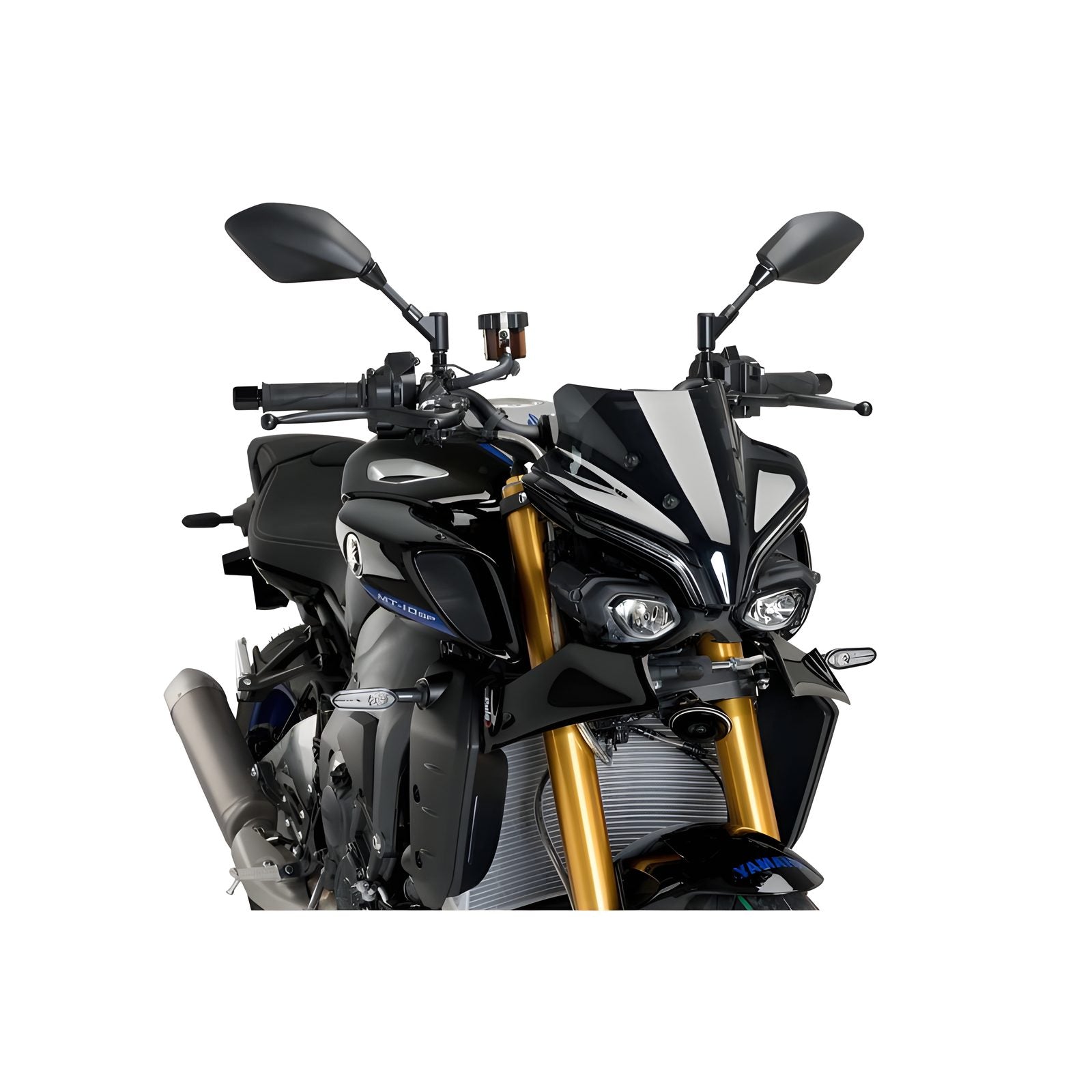 SPOILER ANTERIORE DOWNFORCE NAKED PUIG COMPATIBILE PER YAMAHA MT-10 1000 2022 > 2023 NERO 21471N