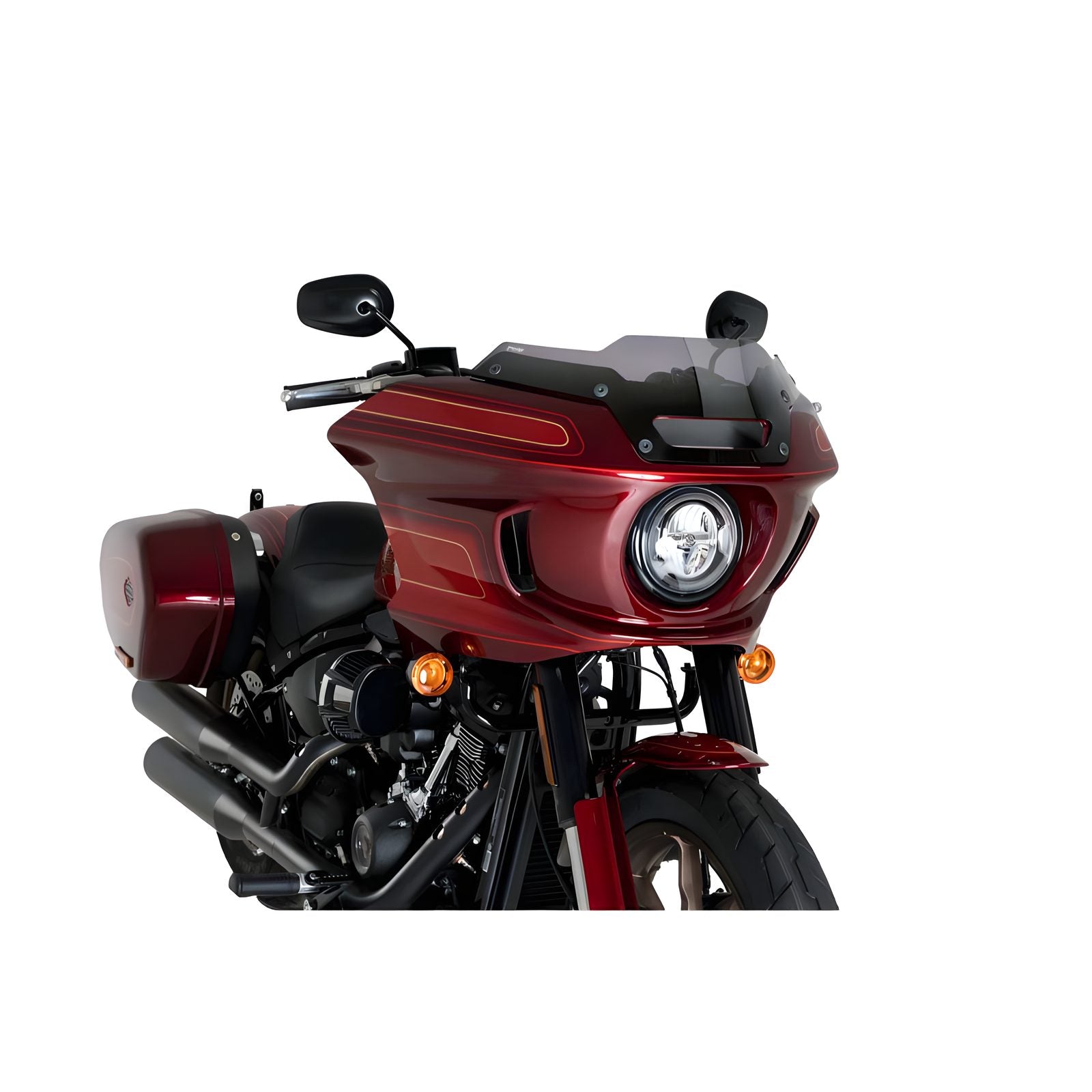 CUPOLINO HIGH-ROAD SPORT PUIG COMPATIBILE PER HARLEY DAVIDSON SOFTAIL 1745 ST LOW RIDER 2022 > 2024 FUME CHIARO 21472H