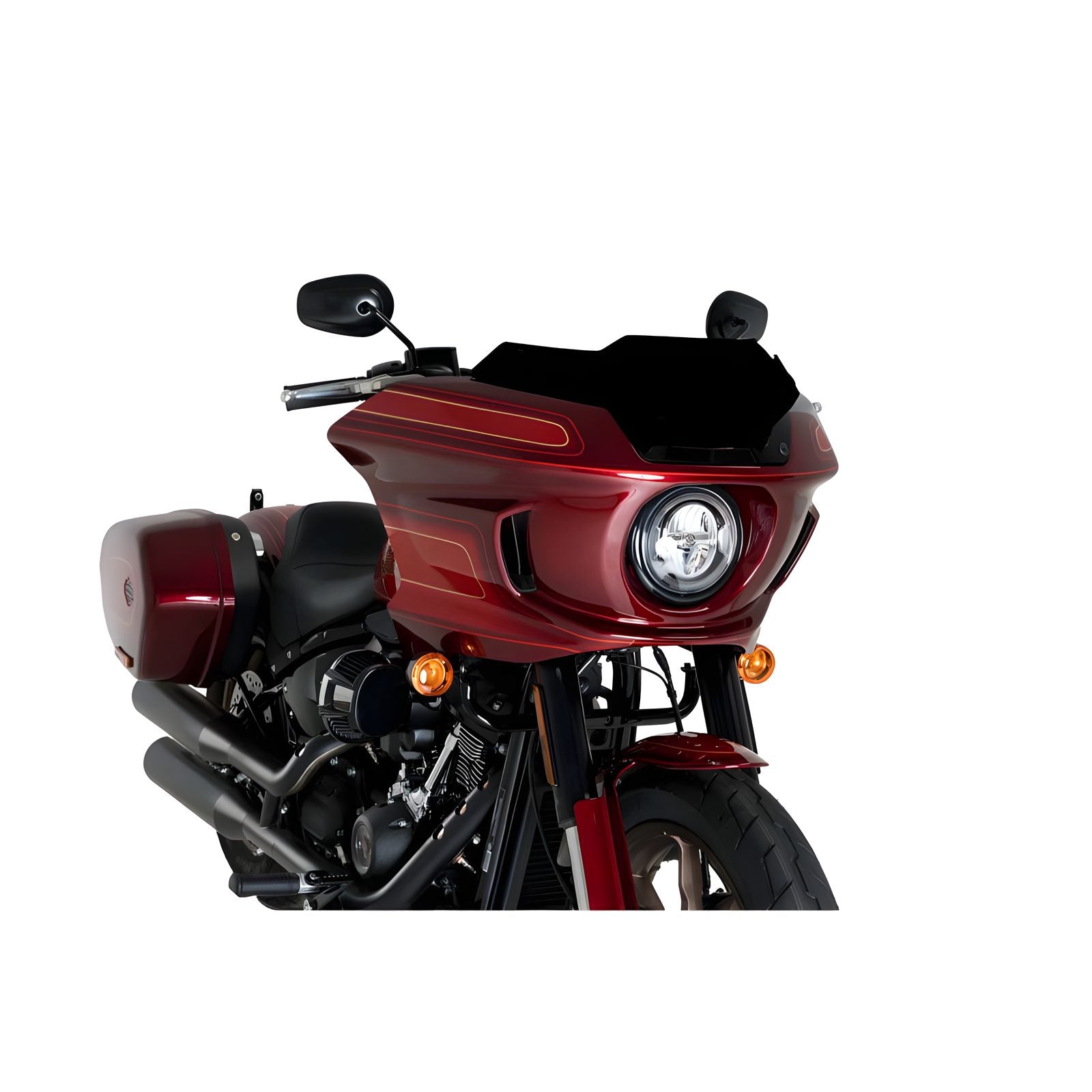 CUPOLINO HIGH-ROAD SPORT PUIG COMPATIBILE PER HARLEY DAVIDSON SOFTAIL 1745 ST LOW RIDER 2022 > 2024 NERO 21472N