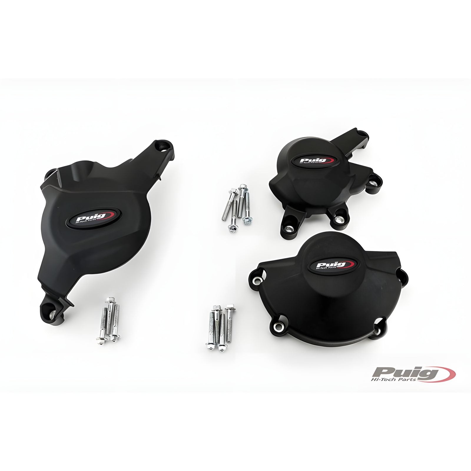 KIT PROTEZIONE CARTER MOTORE TRACK PER CAMPIONATO PUIG COMPATIBILE PER HONDA CBR 600 RR 2007 > 2012 NERO 21508N