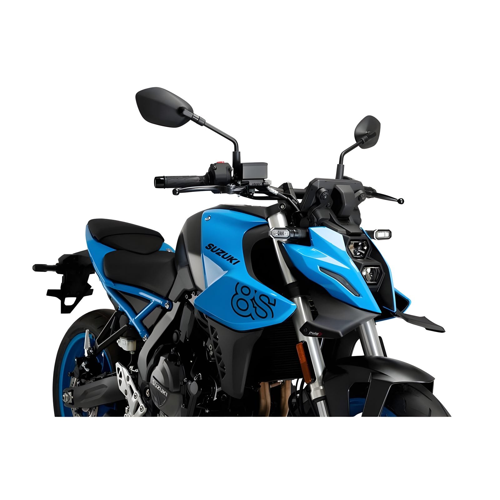 SPOILER ANTERIORE DOWNFORCE NAKED PUIG COMPATIBILE PER SUZUKI GSX-8S 800 2023 > 2024 NERO OPACO 21704J