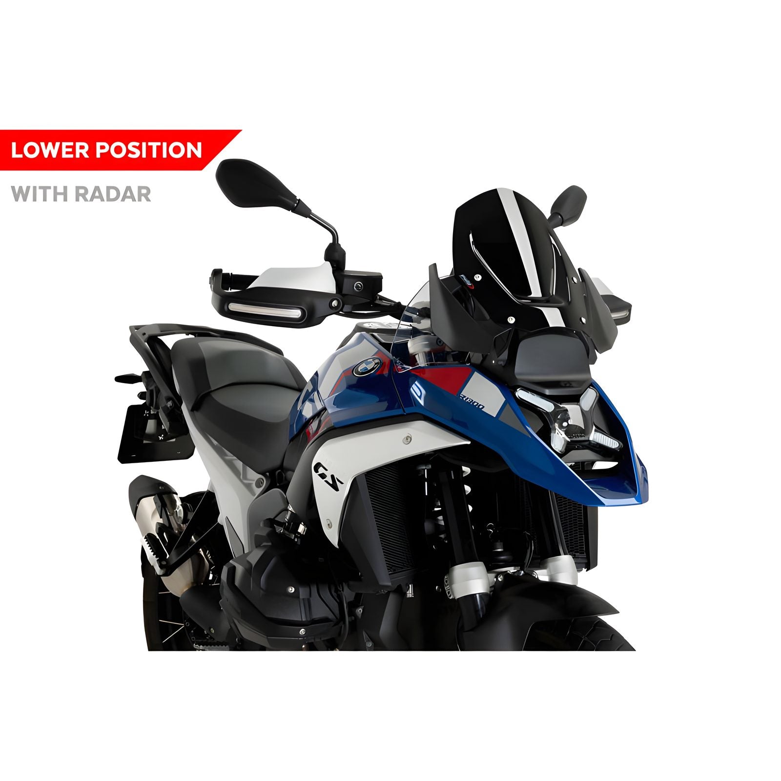 CUPOLINO SPORT CON RADAR PUIG COMPATIBILE PER BMW R 1300 GS 2023 > 2024 NERO 21794N