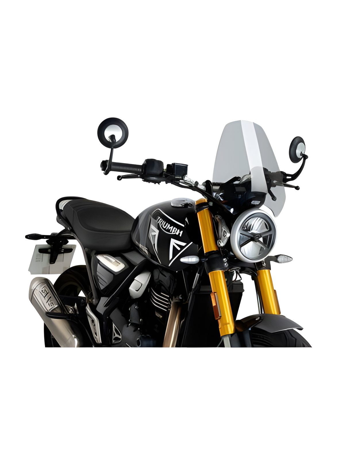 CUPOLINO NAKED N.G. SPORT PUIG COMPATIBILE PER TRIUMPH SCRAMBLER 400 XC 2025 > 2026 FUME CHIARO 21933H
