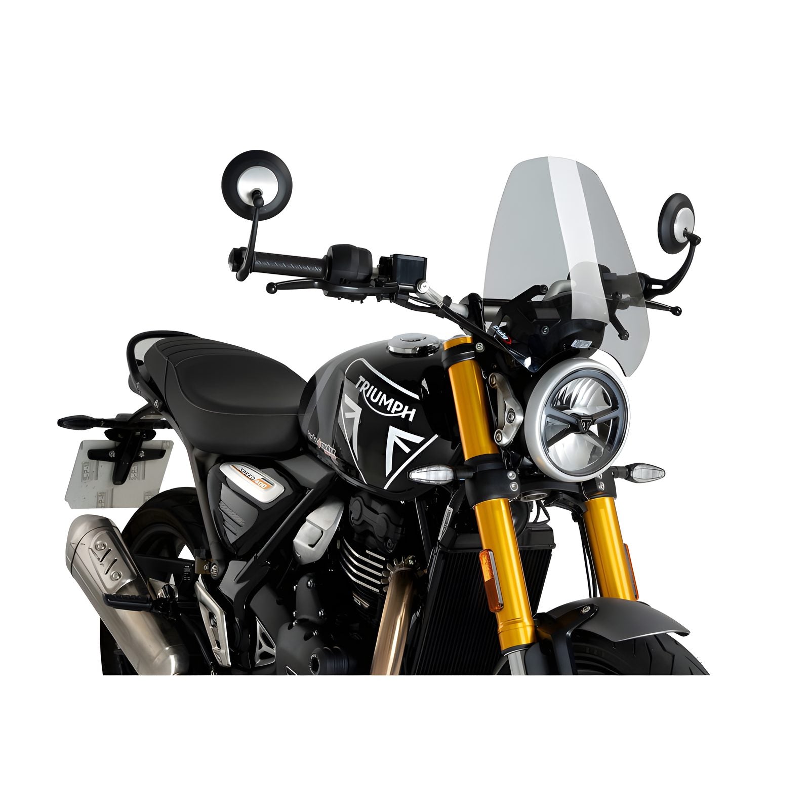 CUPOLINO NAKED N.G. SPORT PUIG COMPATIBILE PER TRIUMPH SCRAMBLER 400 X 2024 FUME CHIARO 21933H