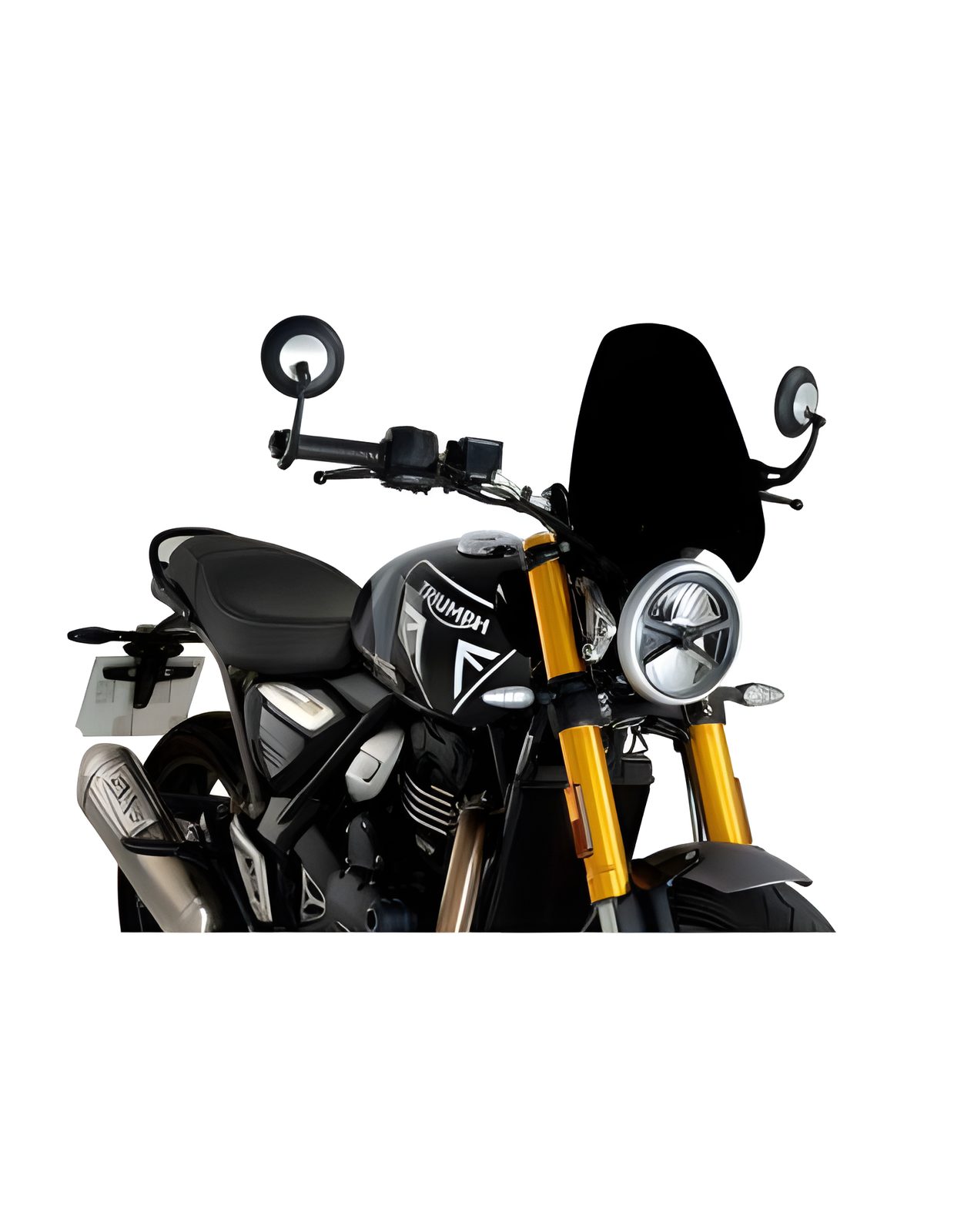 CUPOLINO NAKED N.G. SPORT PUIG COMPATIBILE PER TRIUMPH SCRAMBLER 400 XC 2025 > 2026 NERO 21933N
