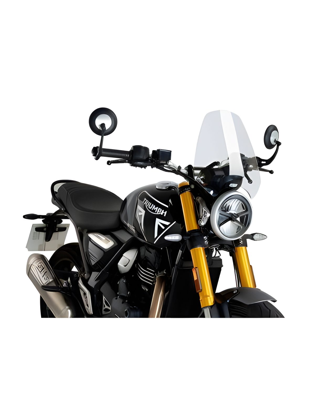CUPOLINO NAKED N.G. SPORT PUIG COMPATIBILE PER TRIUMPH SCRAMBLER 400 XC 2025 > 2026 TRASPARENTE 21933W