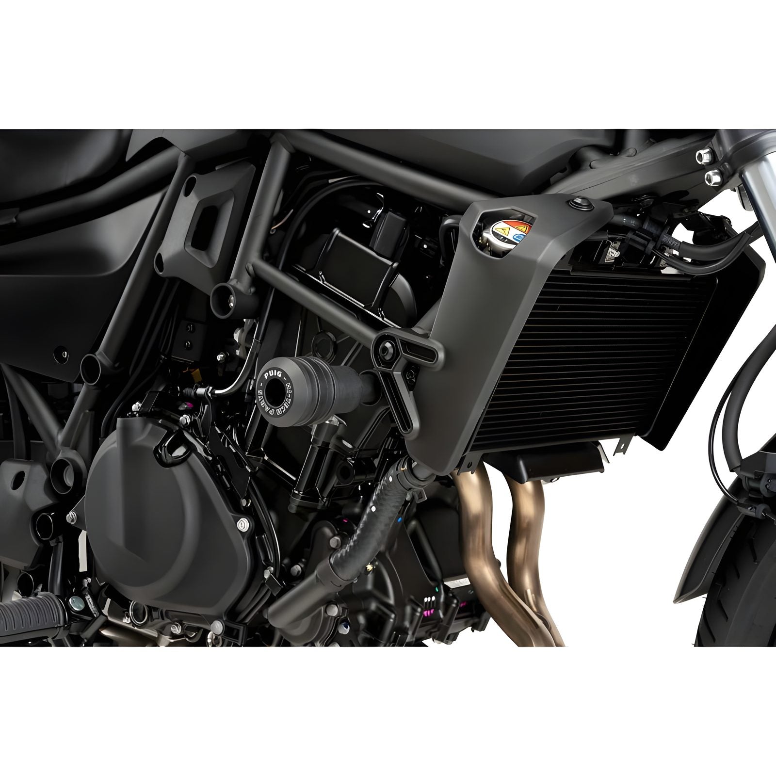 TAMPONI PARATELAIO MOD. VINTAGE 2.0 PUIG COMPATIBILE PER KAWASAKI ELIMINATOR 500 2024 NERO COPPIA 21939N