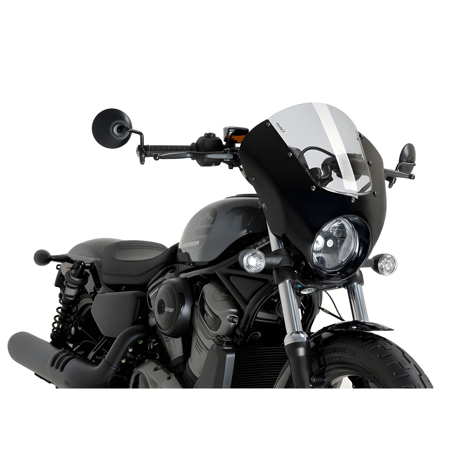CUPOLINO SEMICARENATO DARK NIGHT PUIG COMPATIBILE PER HARLEY DAVIDSON NIGHTSTER 975 SPECIAL 2023 > 2024 FUME CHIARO 21957H