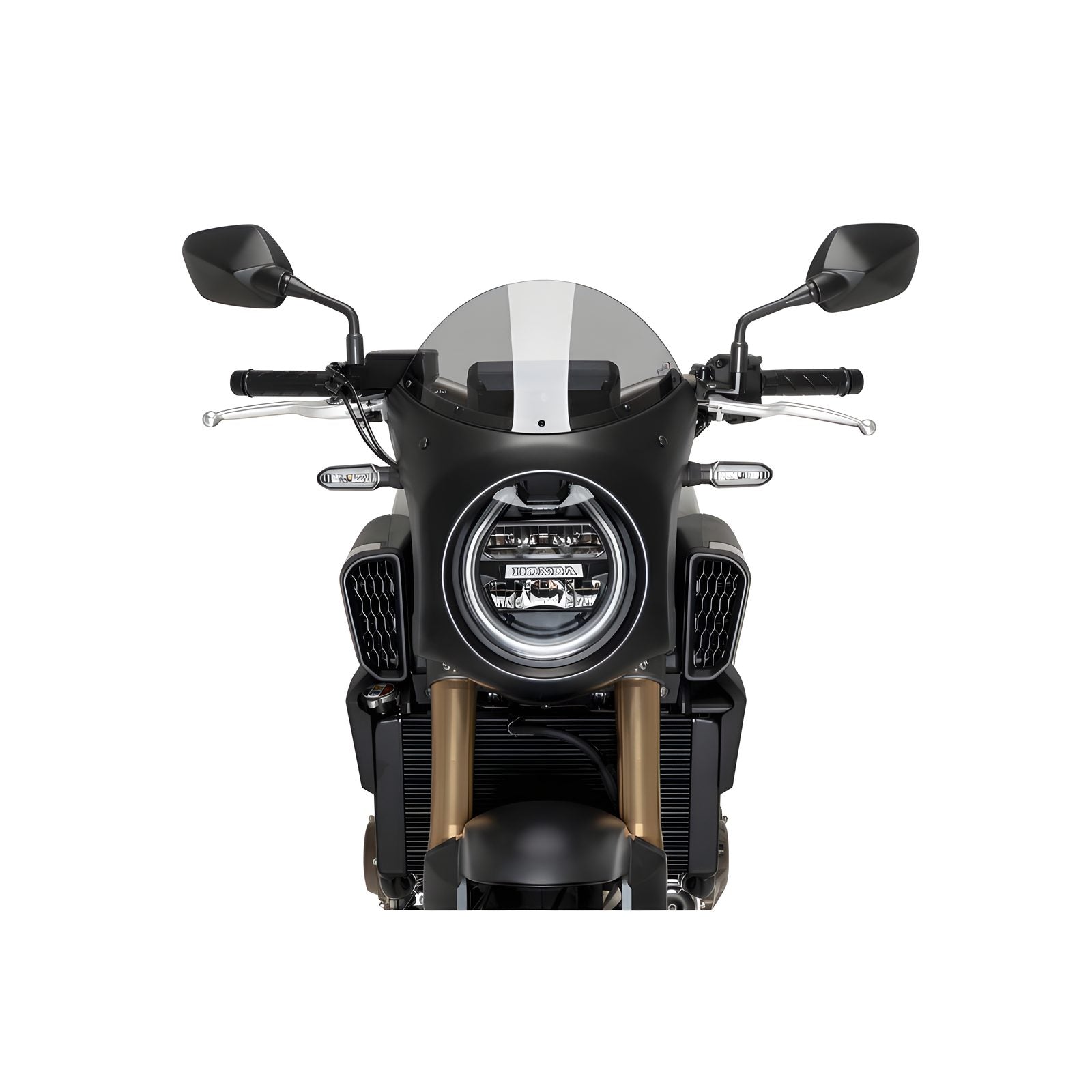 CUPOLINO SEMICARENATO PUIG COMPATIBILE PER HONDA CB 650 R NEO SPORTS CAFE 2024 NERO 21961H