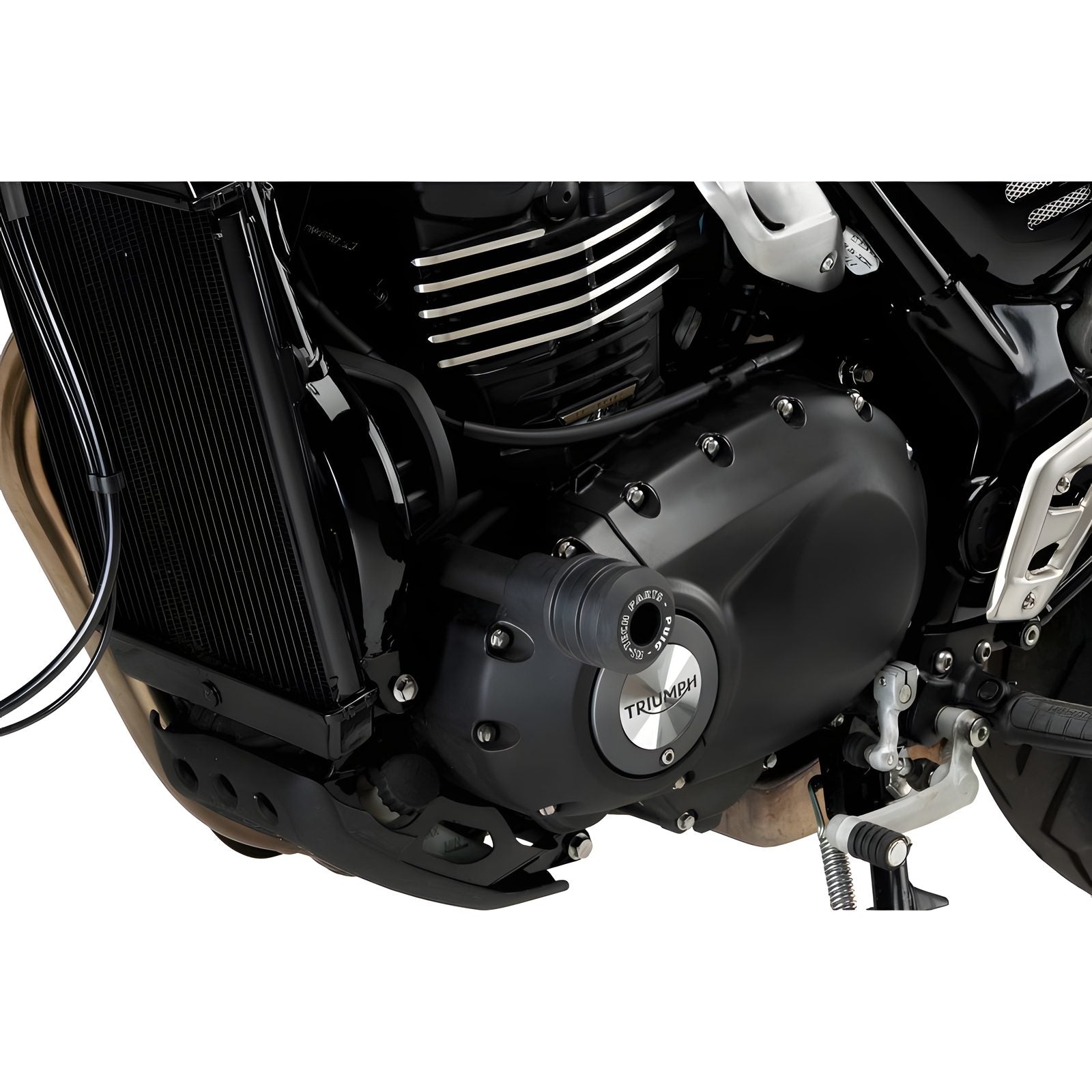 TAMPONI PARATELAIO MOD. VINTAGE 2.0 PUIG COMPATIBILE PER TRIUMPH SPEED 400 2024 NERO COPPIA 22027N