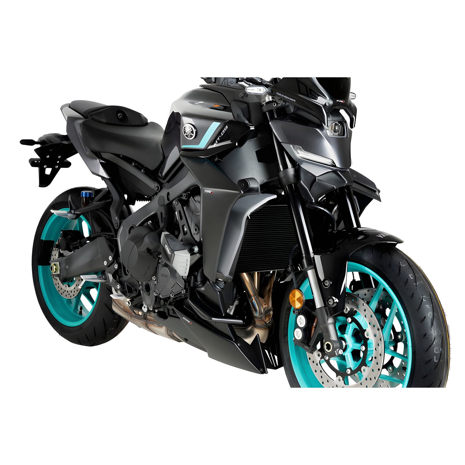 SPOILER ANTERIORE DOWNFORCE NAKED PUIG COMPATIBILE PER YAMAHA MT-09 850 2024 > 2025 NERO OPACO 22079J
