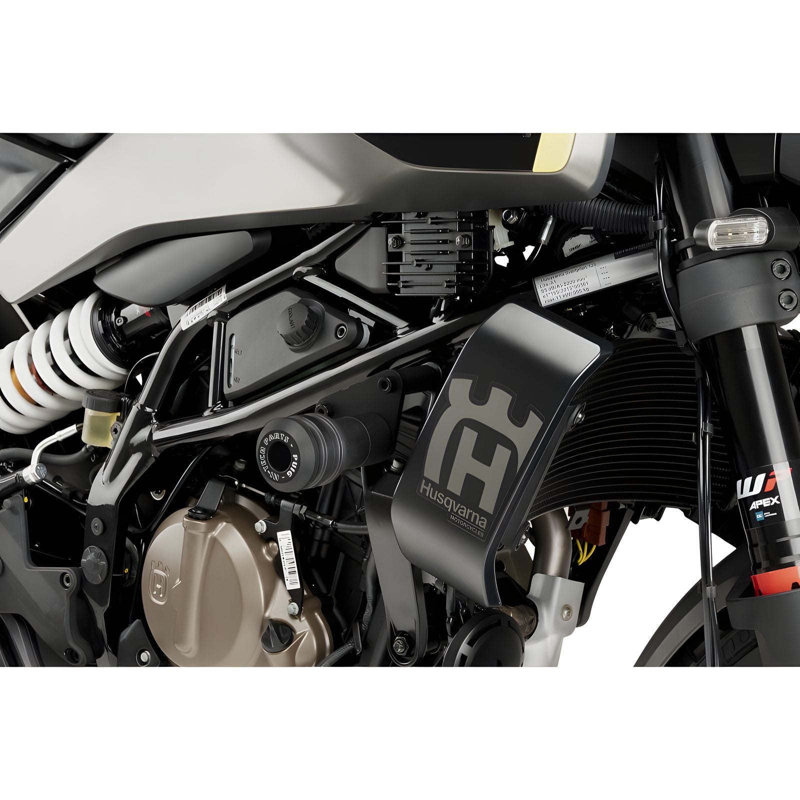TAMPONI PARATELAIO MOD. VINTAGE 2.0 PUIG COMPATIBILE PER HUSQVARNA SVARTPILEN 401 2017 > 2024 NERO COPPIA 22182N