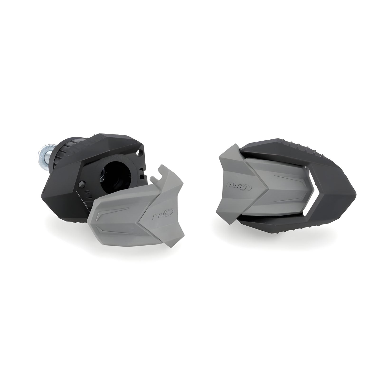 TAMPONI PARATELAIO MOD. R19 PUIG COMPATIBILE PER HONDA CB 1000 HORNET 2025 NERO COPPIA 22392N