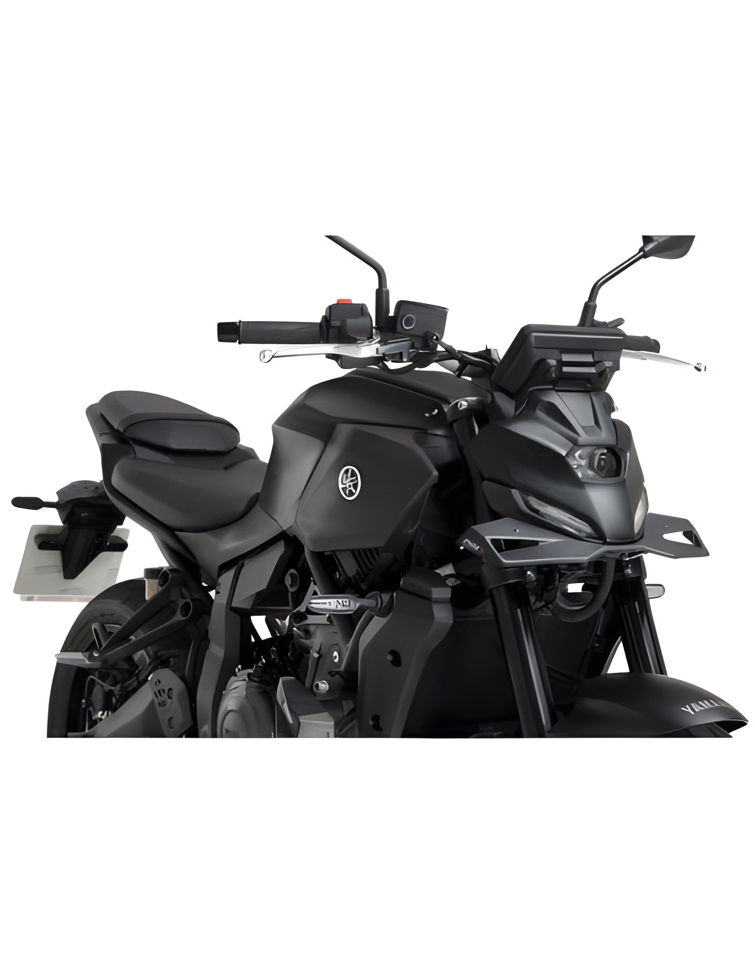 SPOILER ANTERIORE DOWNFORCE NAKED PUIG COMPATIBILE PER YAMAHA MT-07 700 Y-AMT 2025 NERO OPACO COPPIA 22417J