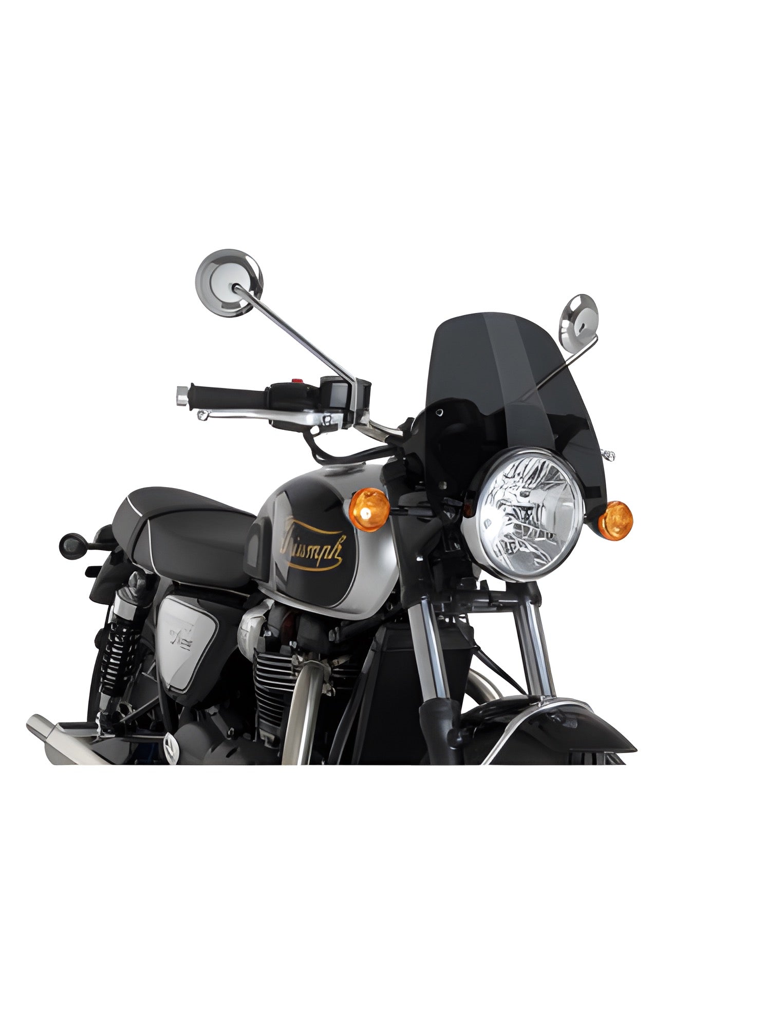 CUPOLINO NAKED N.G. SPORT PUIG COMPATIBILE PER TRIUMPH BONNEVILLE 865 T100 2022 > 2025 FUME SCURO 22453F