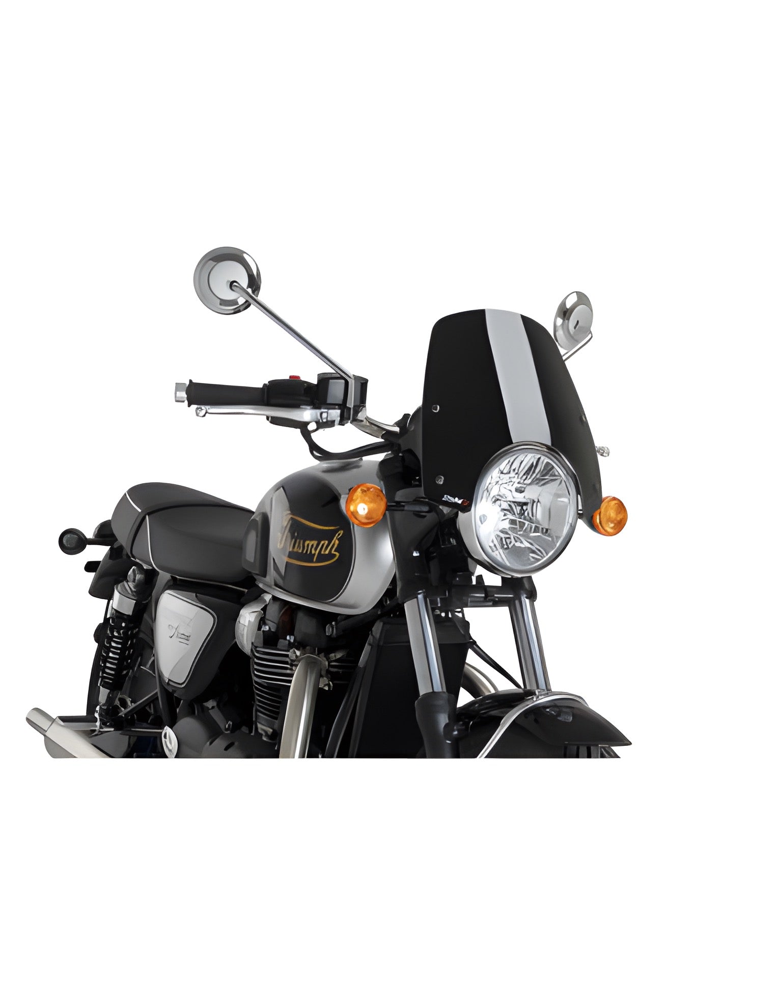 CUPOLINO NAKED N.G. SPORT PUIG COMPATIBILE PER TRIUMPH BONNEVILLE 1200 T120 BLACK 2021 > 2025 NERO 22453N