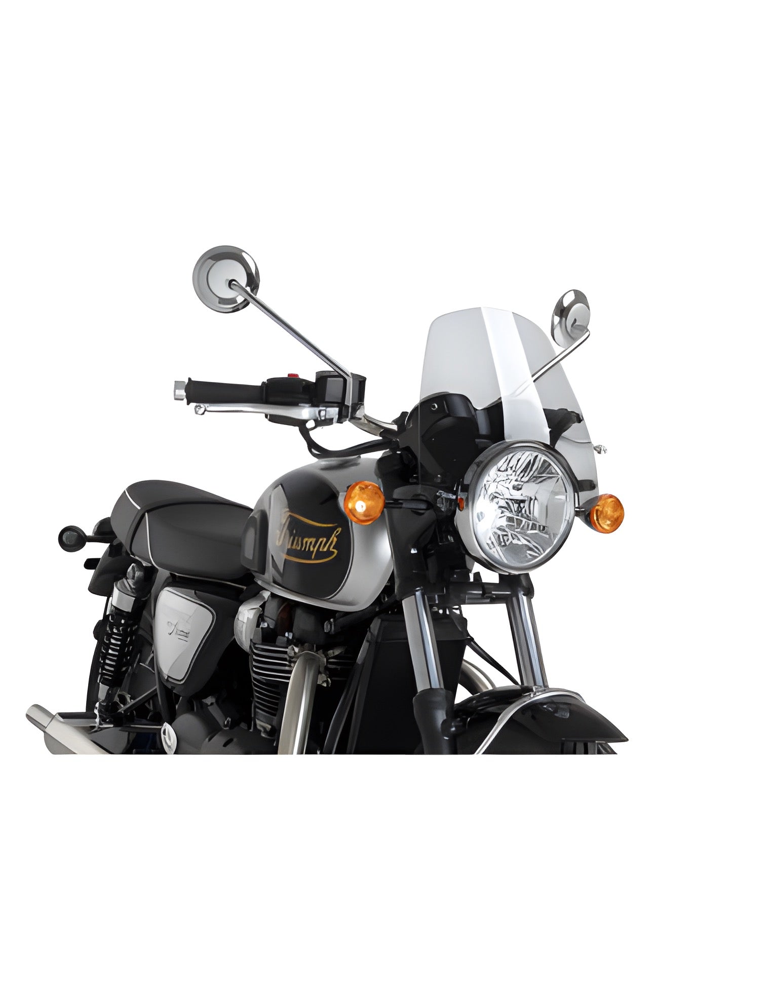 CUPOLINO NAKED N.G. SPORT PUIG COMPATIBILE PER TRIUMPH BONNEVILLE 1200 T120 BLACK 2021 > 2025 TRASPARENTE 22453W