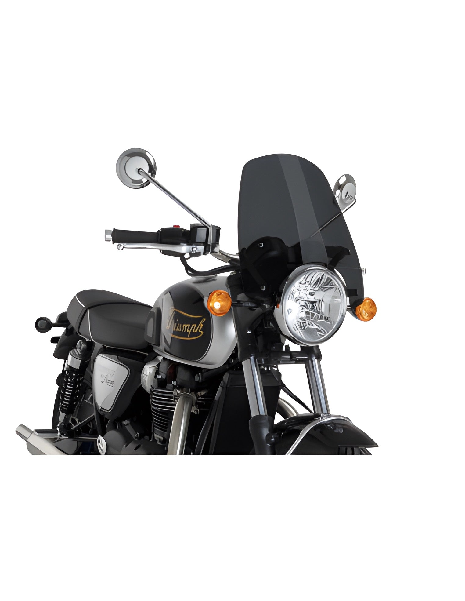 CUPOLINO NAKED N.G. TOURING PUIG COMPATIBILE PER TRIUMPH BONNEVILLE 1200 T120 BLACK 2021 > 2025 FUME SCURO 22454F