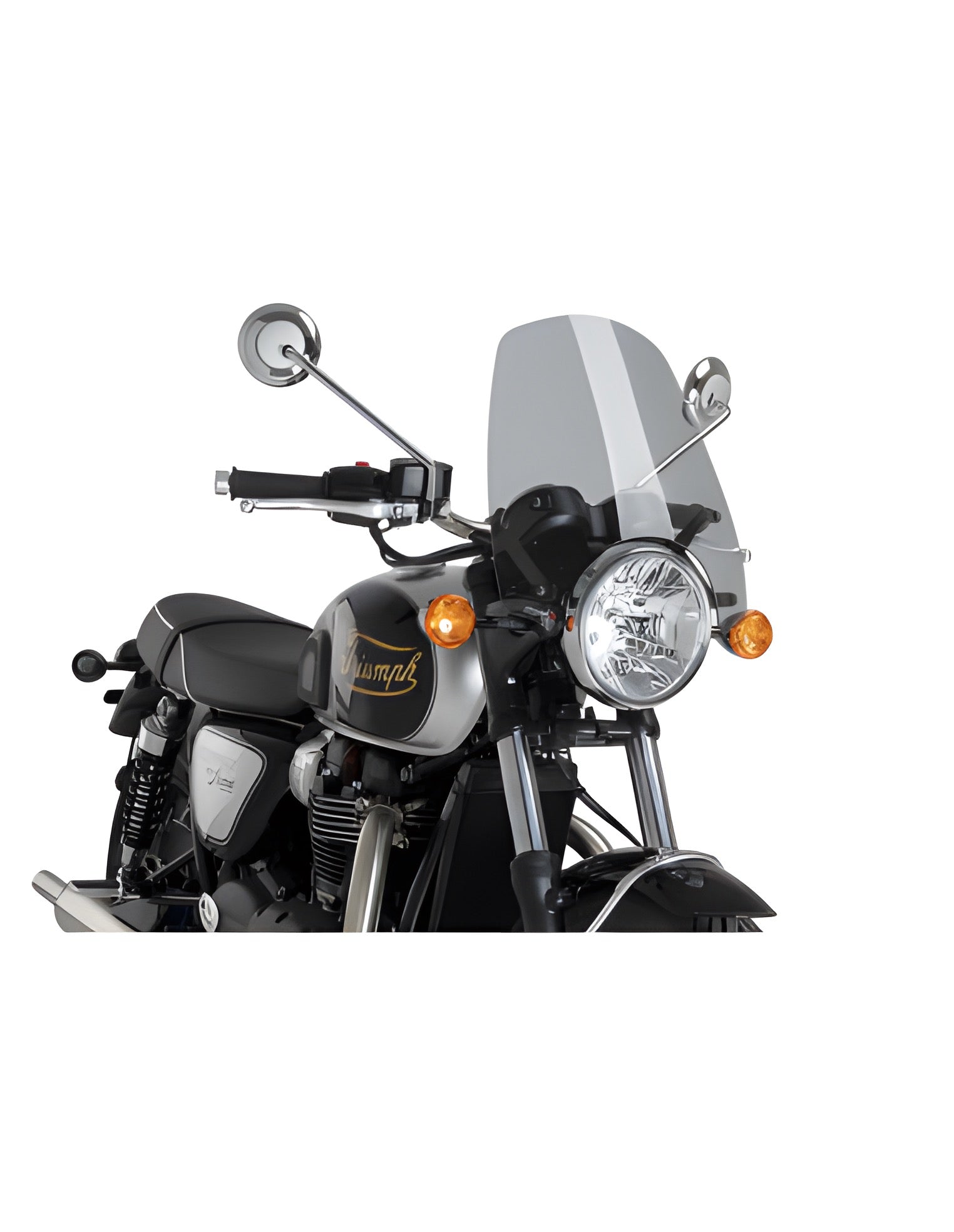 CUPOLINO NAKED N.G. TOURING PUIG COMPATIBILE PER TRIUMPH BONNEVILLE 1200 T120 BLACK 2021 > 2025 FUME CHIARO 22454H