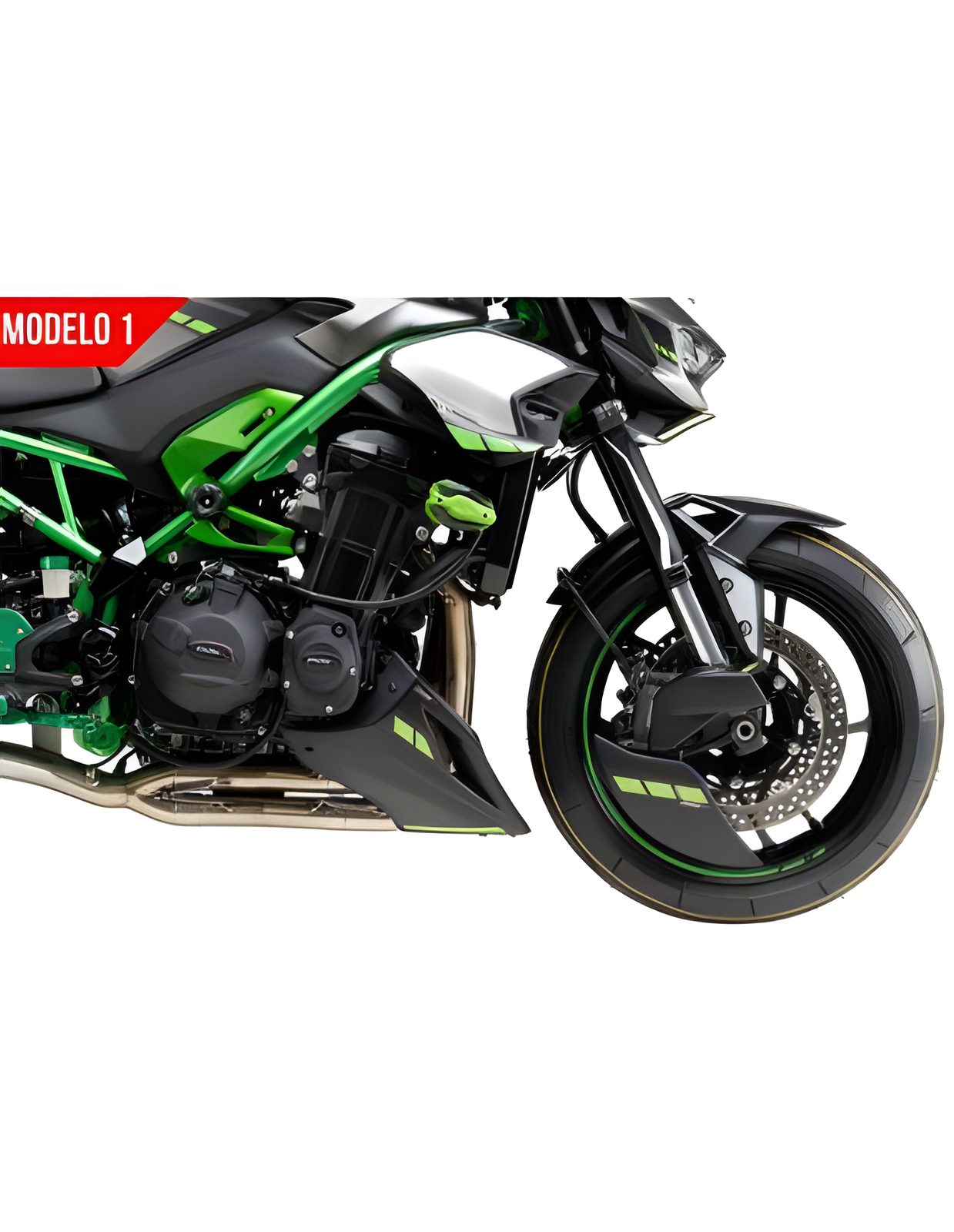 PUNTALE MODELLO 1 PUIG COMPATIBILE PER KAWASAKI Z 900 2025 > 2026 NERO OPACO 22732J