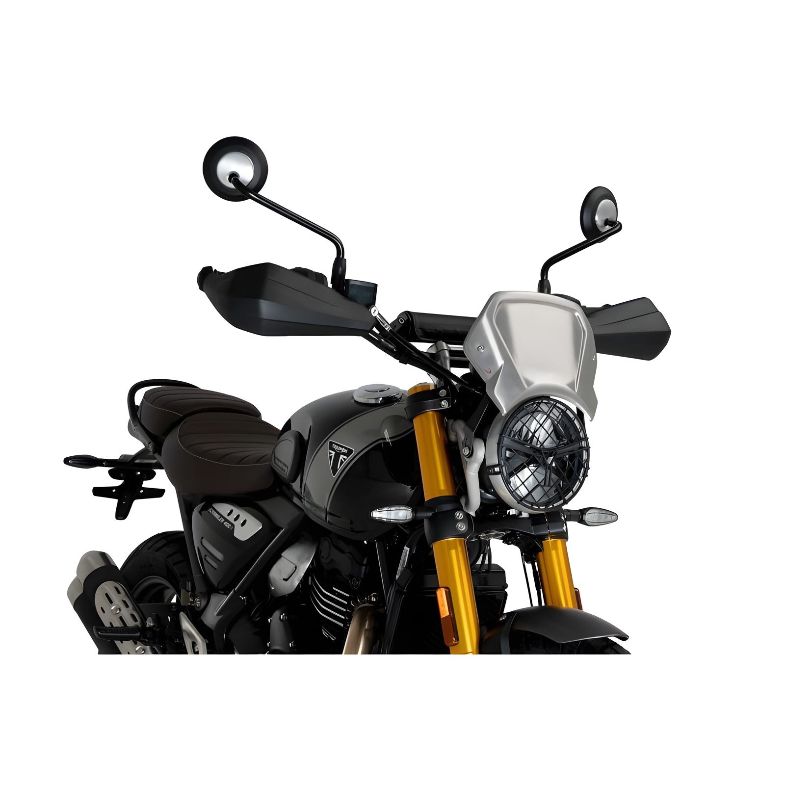 CARENATURA FRONTALE IN ALLUMINIO PUIG COMPATIBILE PER TRIUMPH SCRAMBLER 400 X 2024 SILVER 3593P