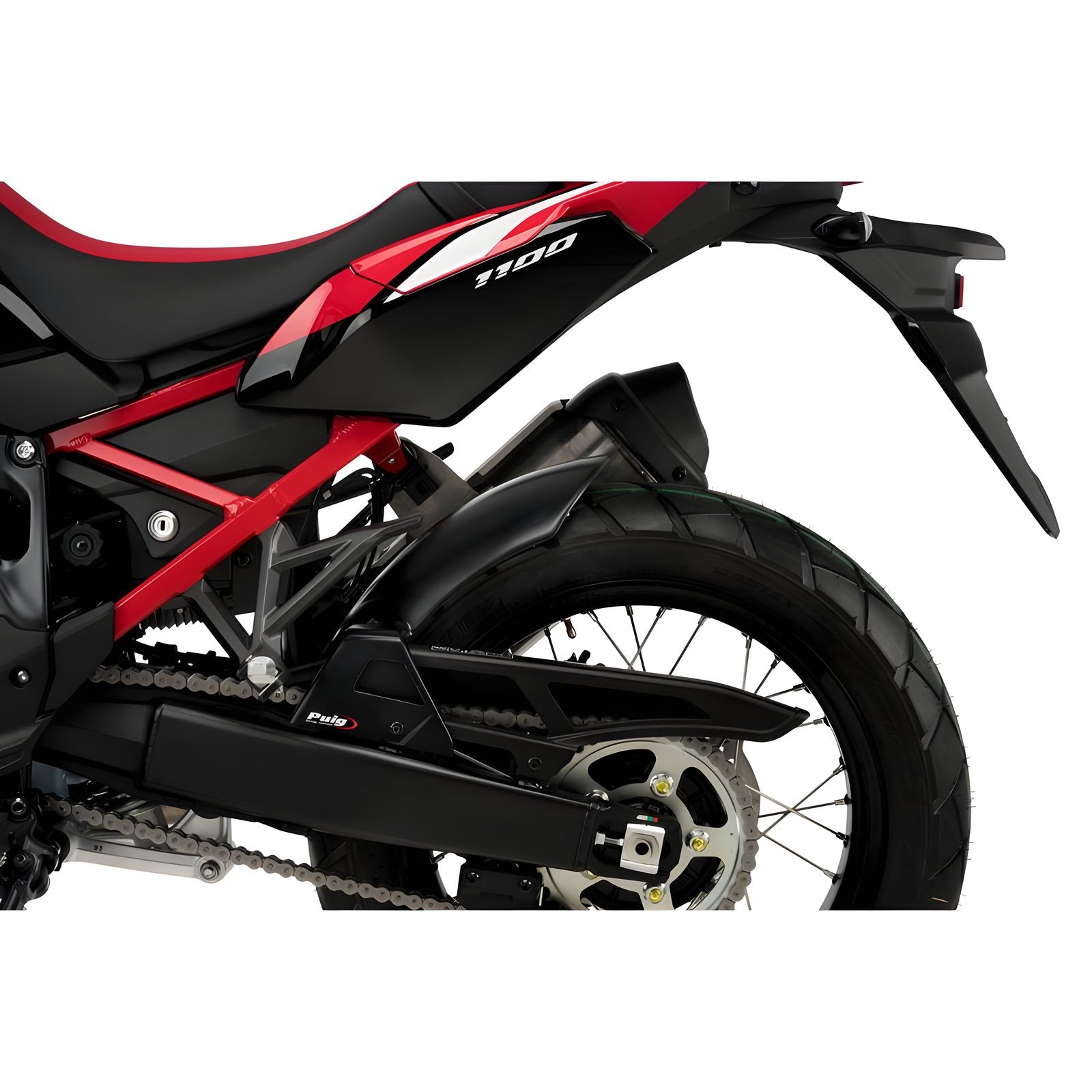 PARAFANGO POSTERIORE PUIG COMPATIBILE PER HONDA TRANSALP XL750 2023 > 2024 NERO OPACO 3825J