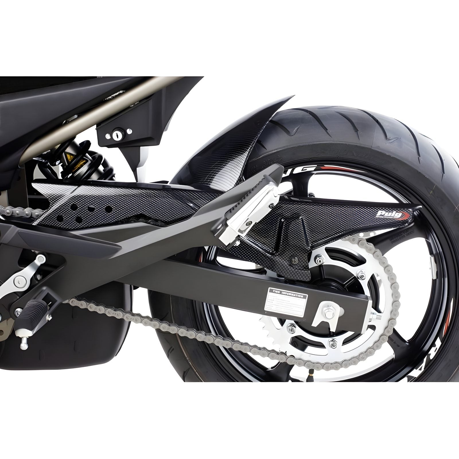 PARAFANGO POSTERIORE PUIG COMPATIBILE PER YAMAHA XJ6 600 F DIVERSION 2010 > 2016 CARBON LOOK 5035C