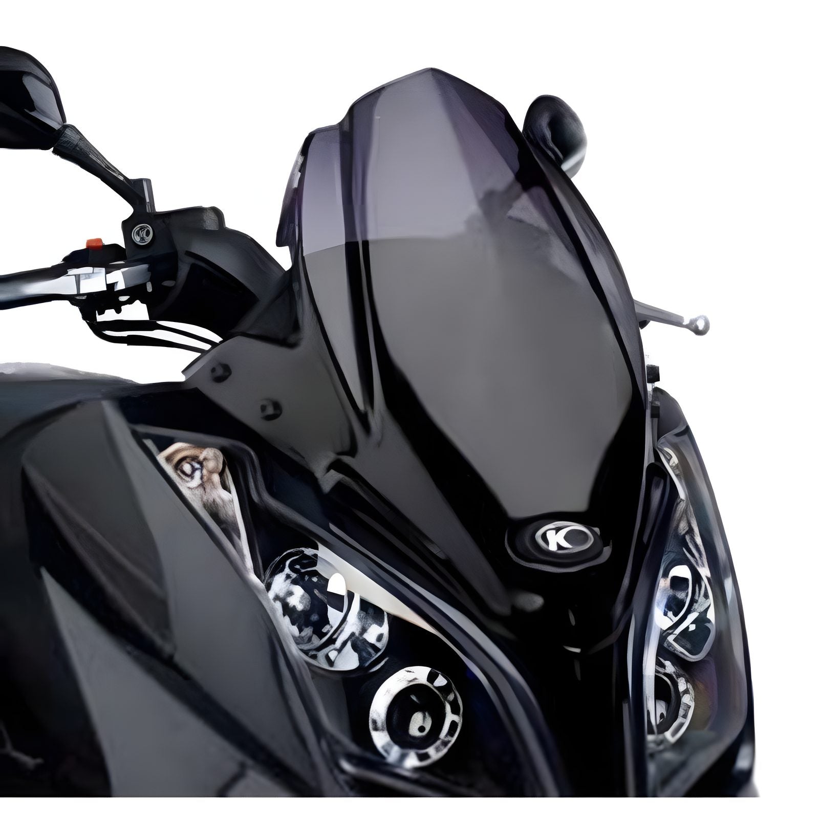 CUPOLINO V-TECH LINE SPORT PUIG COMPATIBILE PER KYMCO DOWNTOWN 300i 2009 > 2023 FUME SCURO 5522F