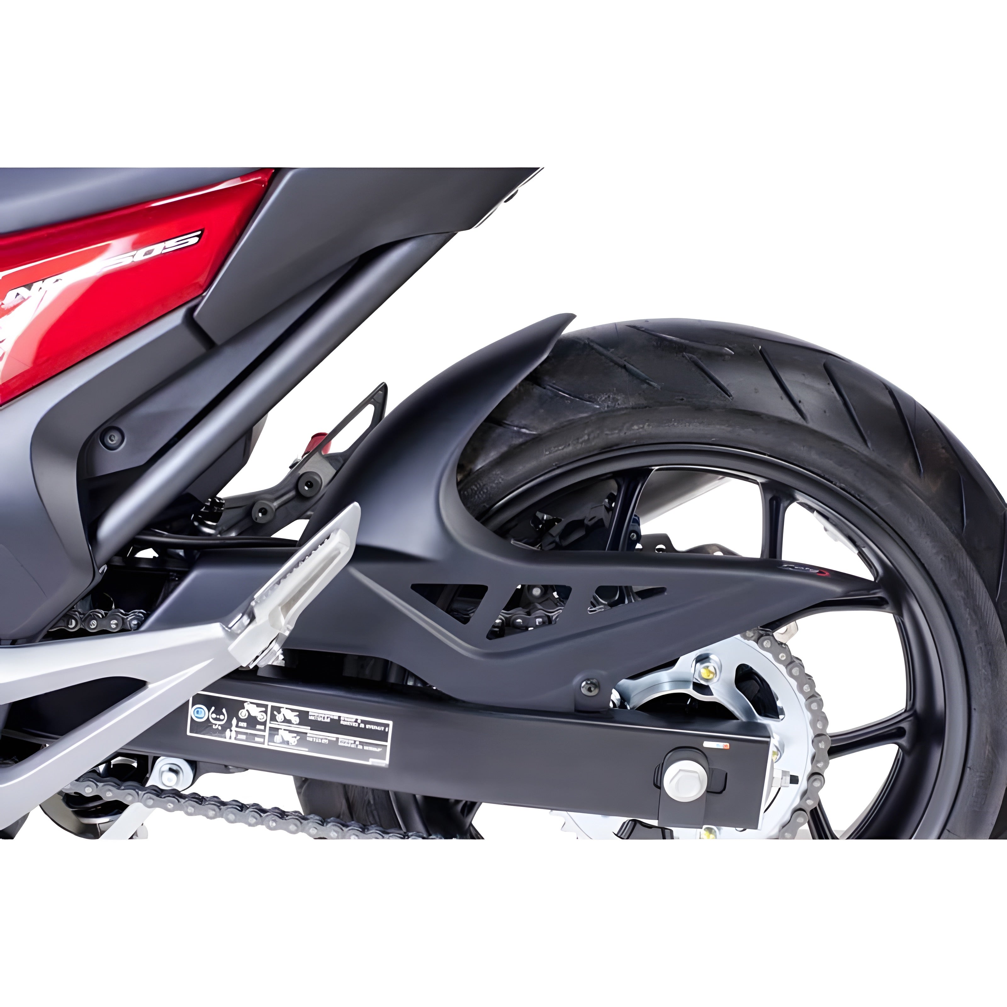 PARAFANGO POSTERIORE PUIG COMPATIBILE PER HONDA NC 750 S 2014 > 2015 NERO OPACO 6038J