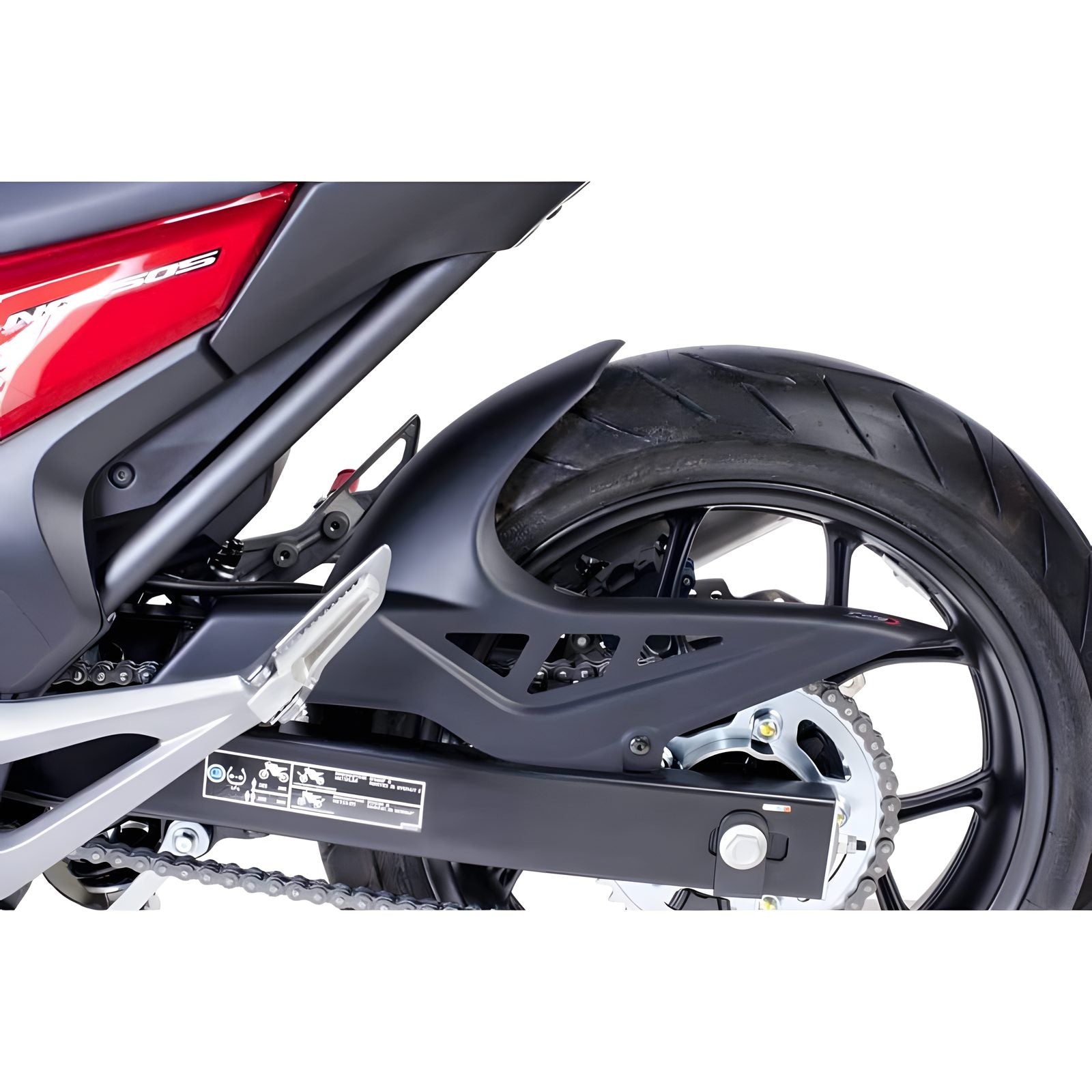 PARAFANGO POSTERIORE PUIG COMPATIBILE PER HONDA NC 750 X 2021 > 2024 NERO OPACO 6038J