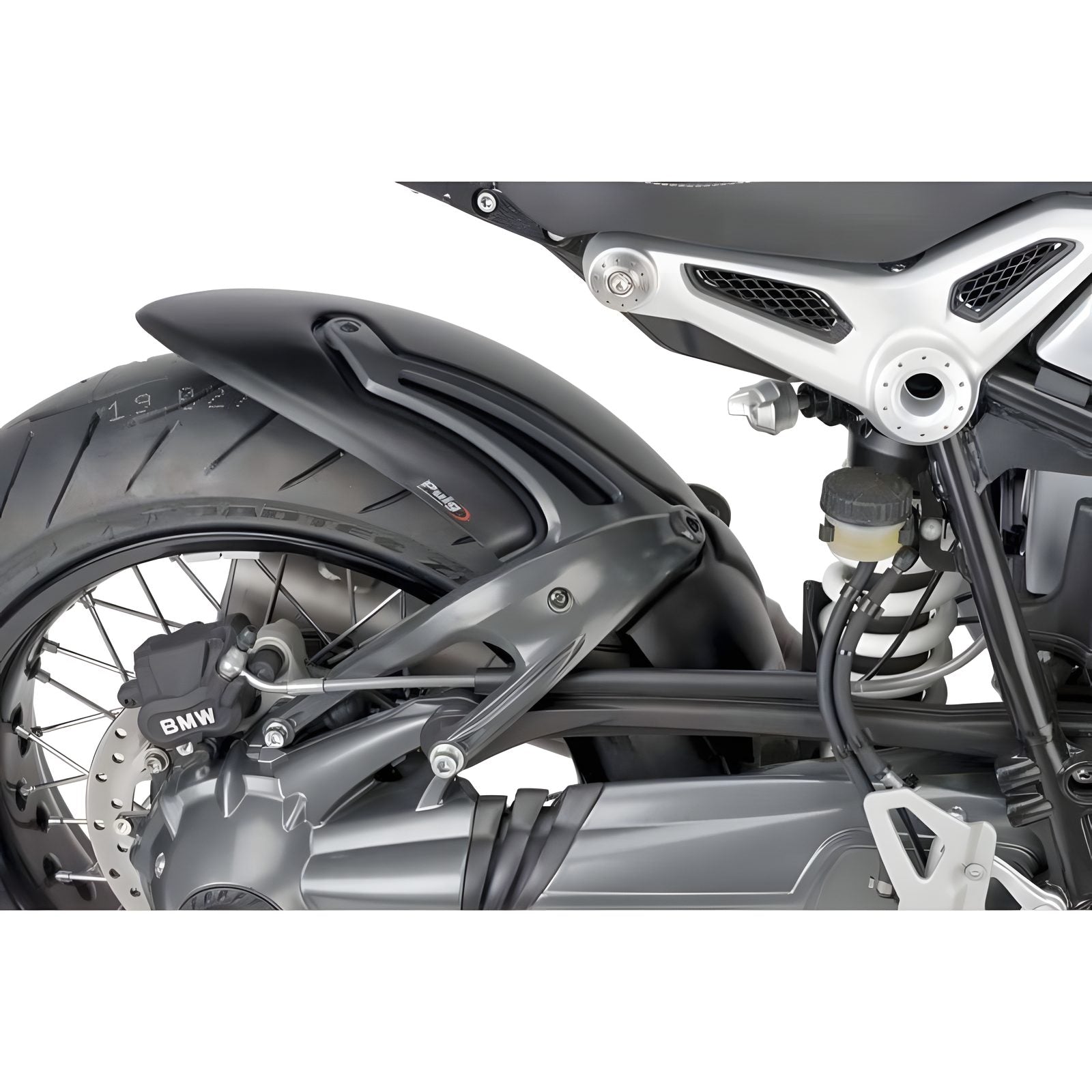 PARAFANGO POSTERIORE PUIG COMPATIBILE PER BMW R NINE T 1200 PURE 2017 > 2024 NERO OPACO 7023J