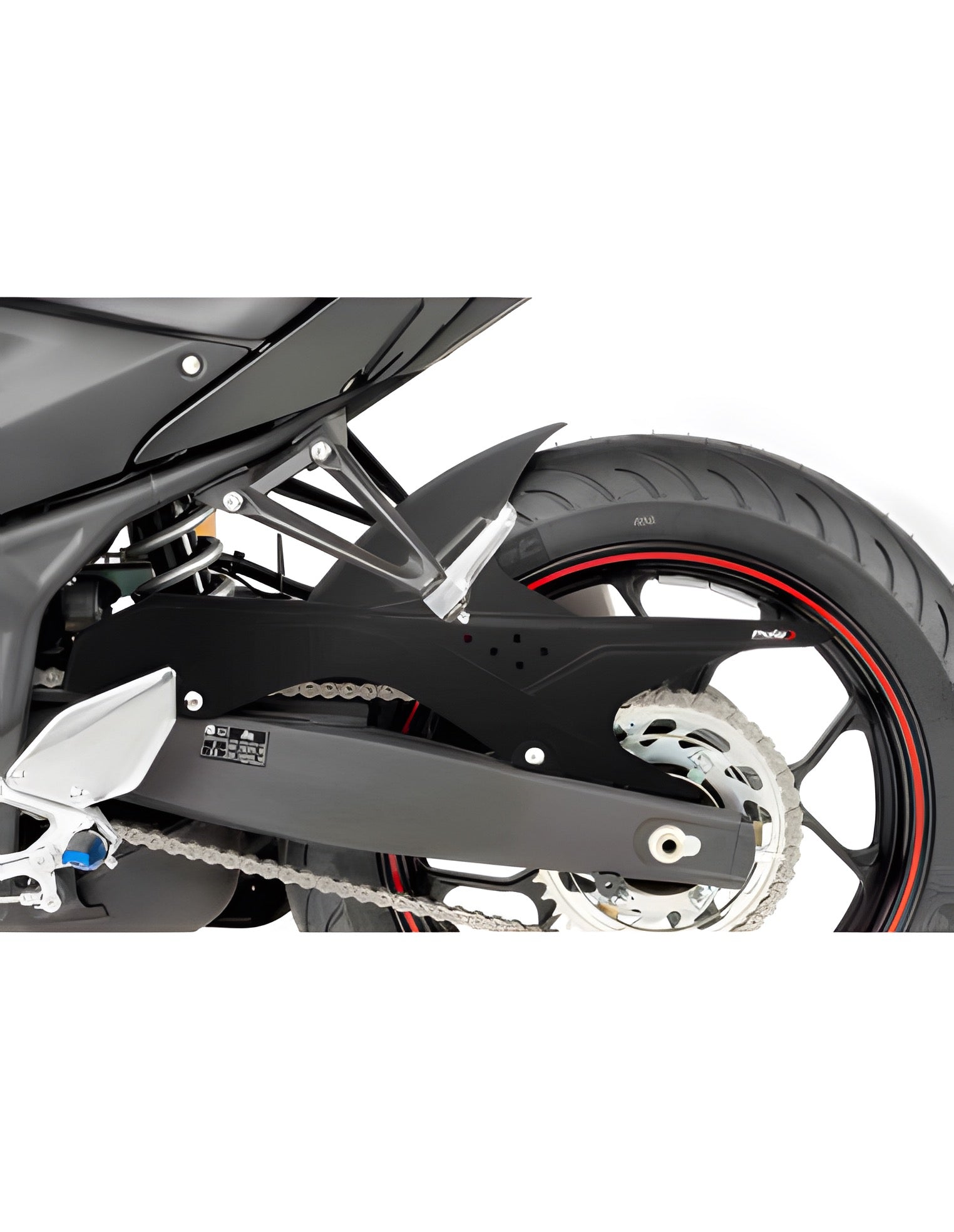 PARAFANGO POSTERIORE PUIG COMPATIBILE PER YAMAHA YZF-R3 300 2025 NERO OPACO 8558J
