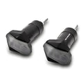 TAMPONI PARATELAIO MOD. R19 PUIG COMPATIBILE PER HONDA CBR 500 R 2016 > 2018 NERO COPPIA 8576N